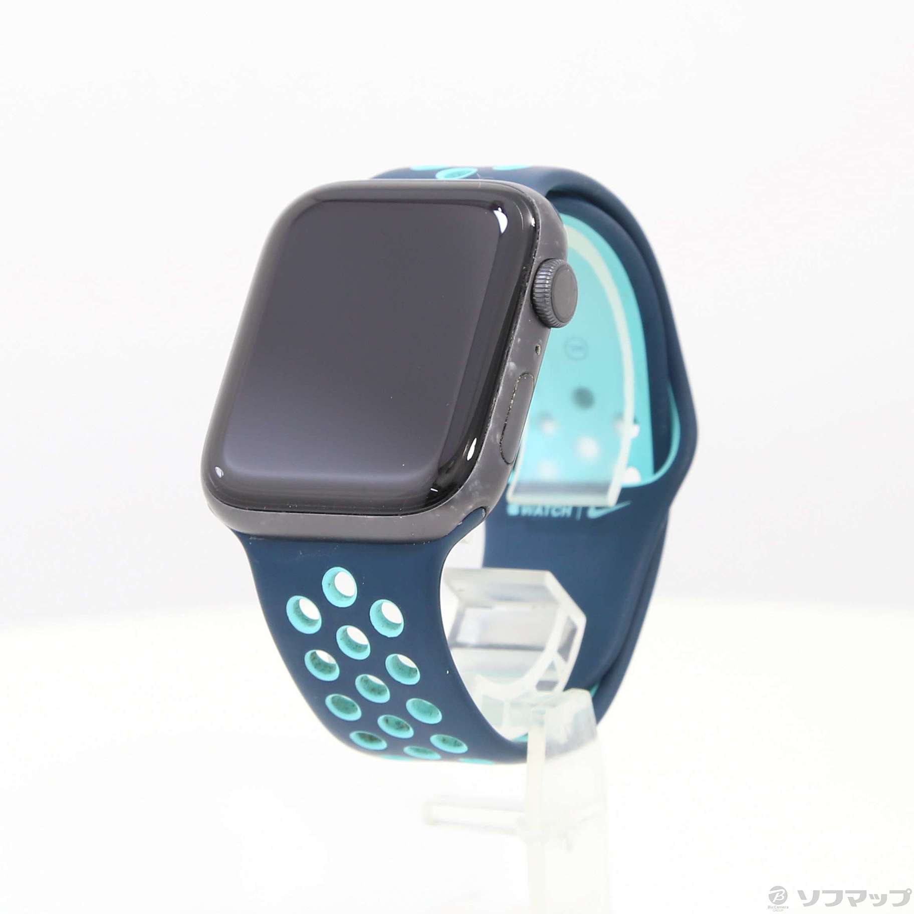 Apple Watch Series 5 GPS 44mm スペースグレイアルミニウムケース  ミッドナイトターコイズ／オーロラグリーンNIKEスポーツバンド