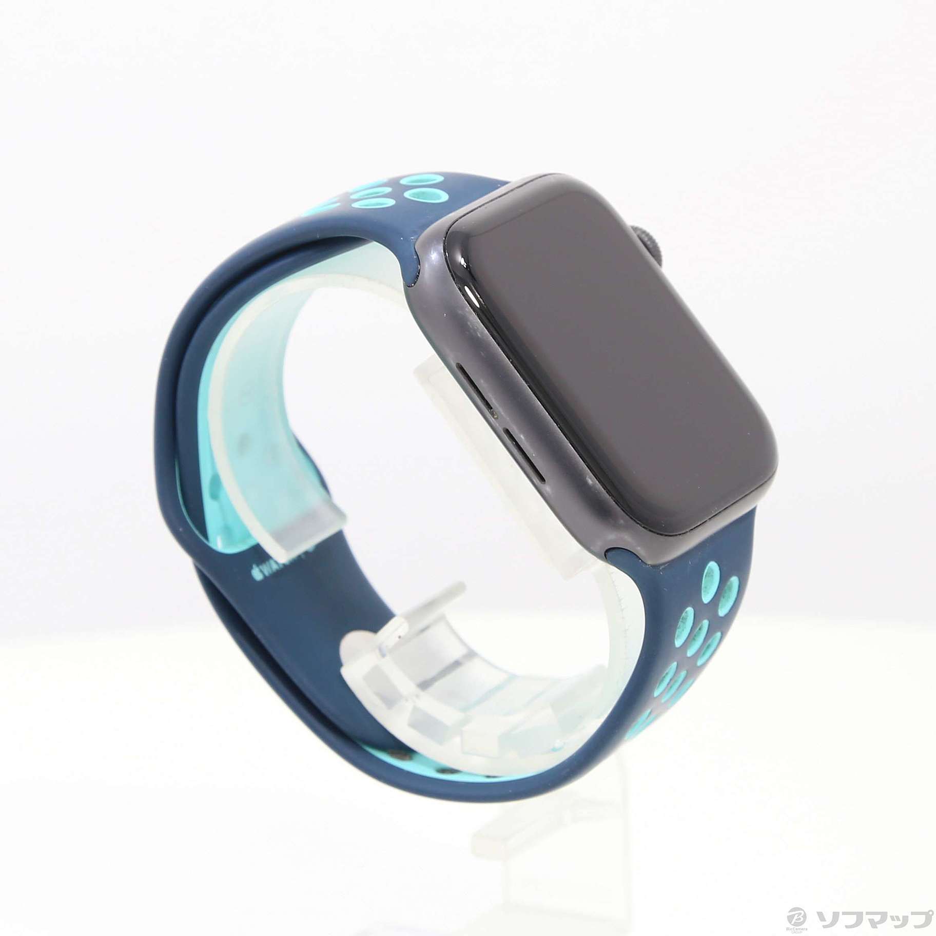 Apple Watch Series 5 GPS 44mm スペースグレイアルミニウムケース  ミッドナイトターコイズ／オーロラグリーンNIKEスポーツバンド