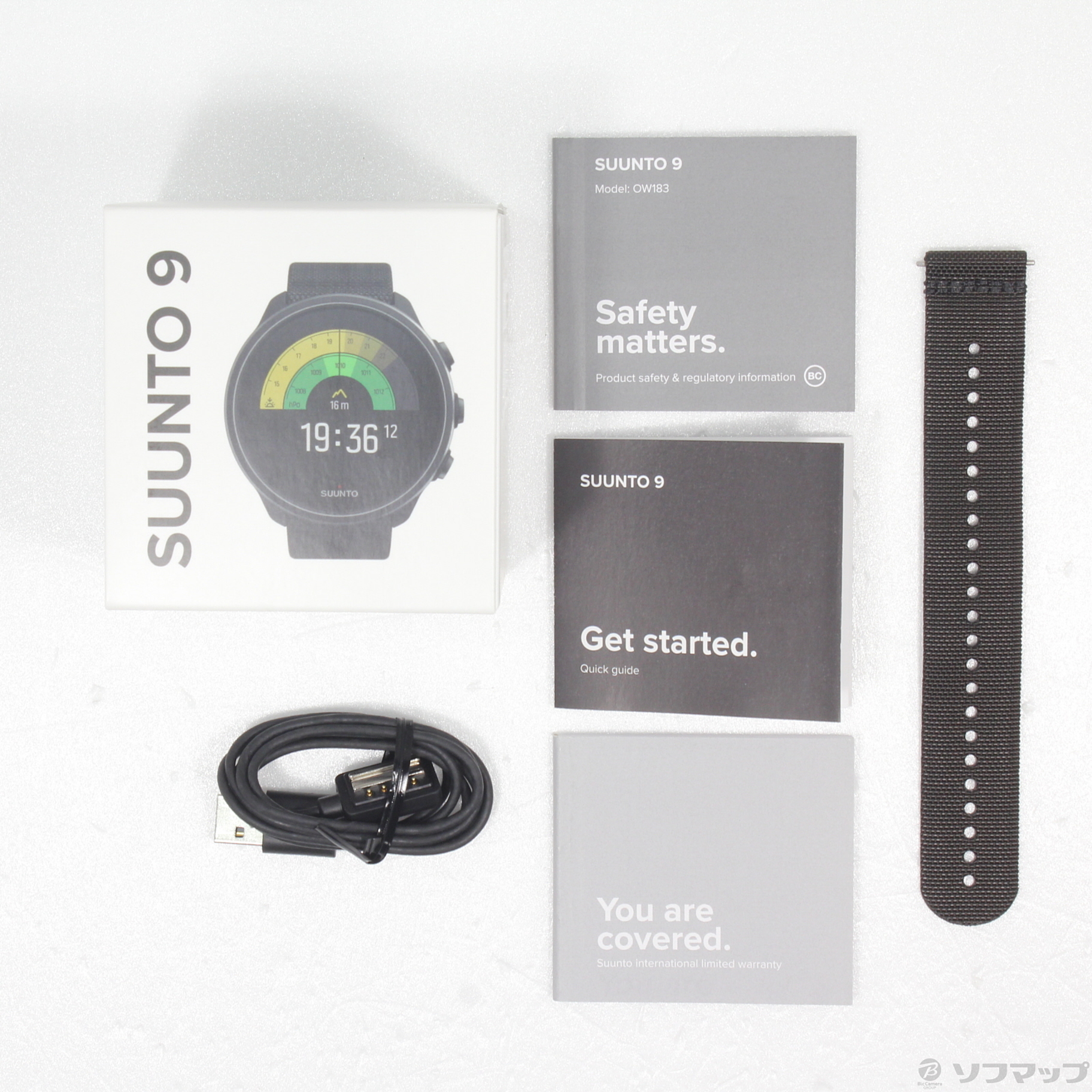 中古】SUUNTO 9 G1 BARO CHARCOAL BLACK TITANIUM SS050564000 