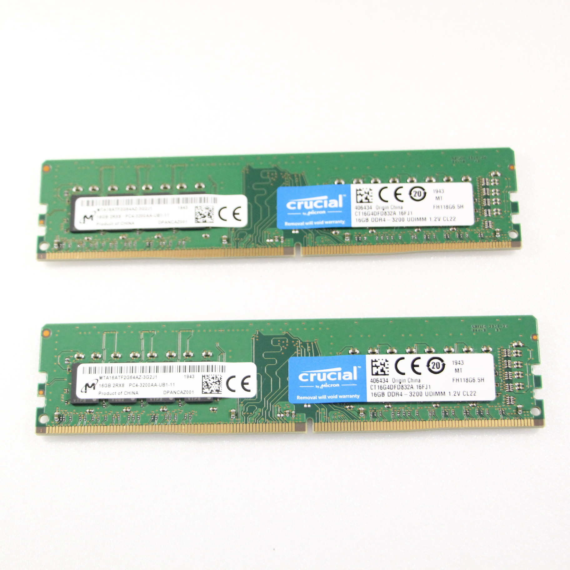 中古】288P DDR4 PC4-25600 DDR4-3200 32GB 16GB×2枚組 [2133038184966 ...