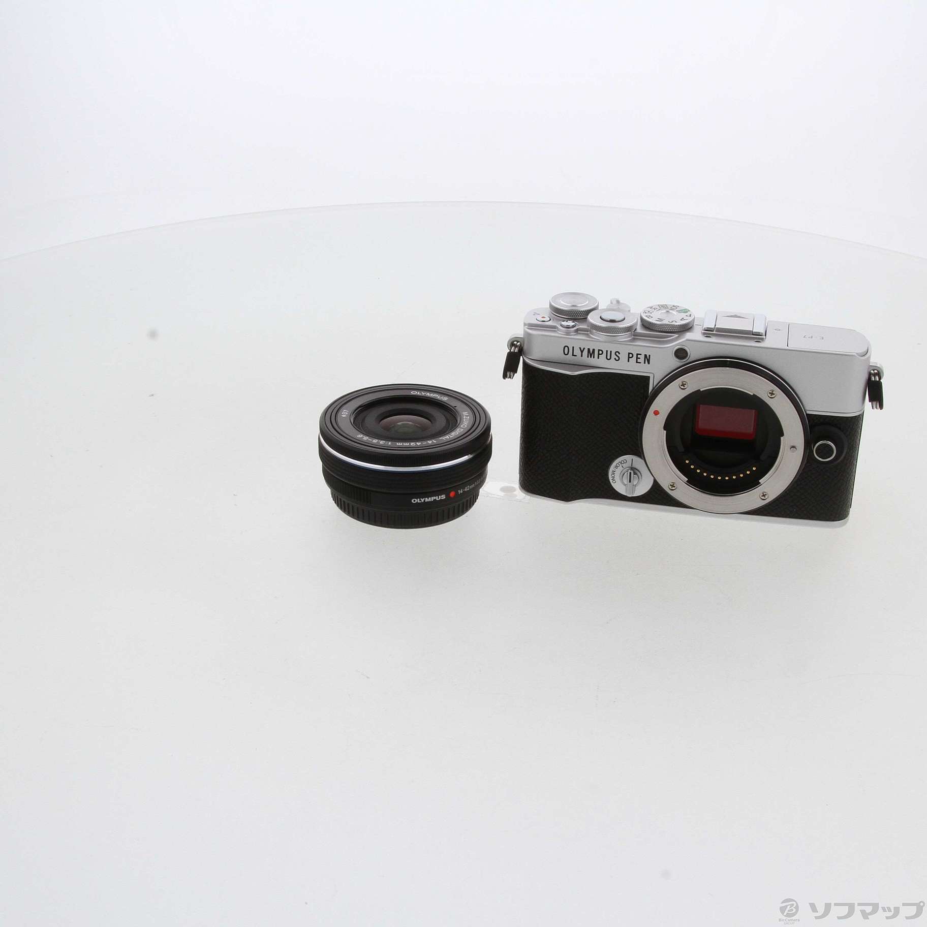 激安買い取り OLYMPUS PEN E-P7 14-42mm EZレンズキット シルバー デジタルカメラ