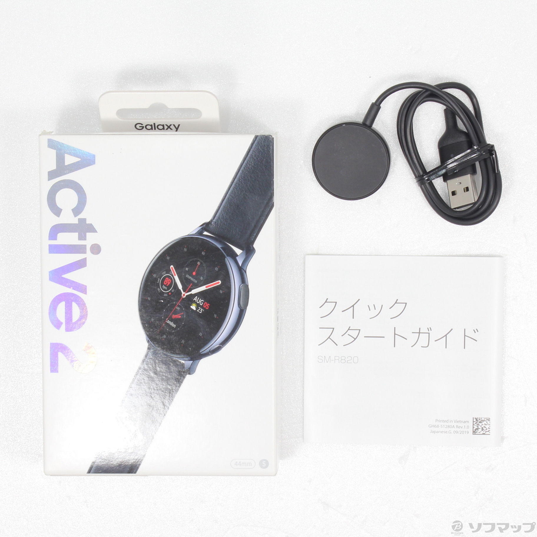 中古】Galaxy Watch Active2 44mm ブラック SM-R820NSKAXJP