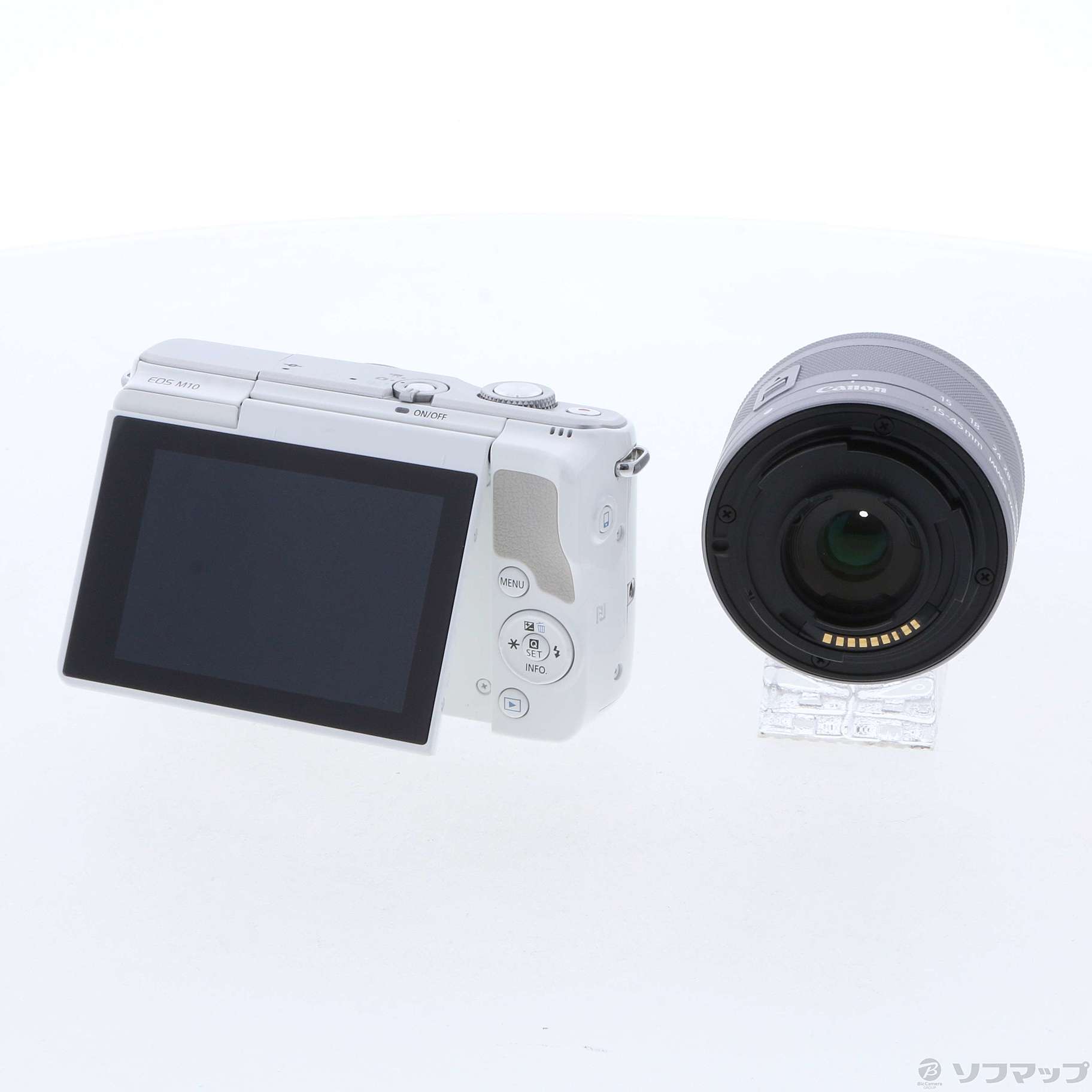 中古】EOS M10 EF-M 15-45 レンズキット WH (1800万画素/SDXC