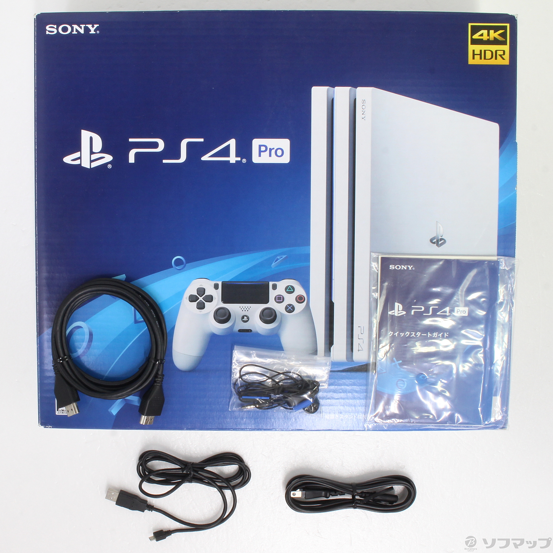 中古】PlayStation 4 Pro グレイシャー・ホワイト 1TB CUH-7200BB02 ...