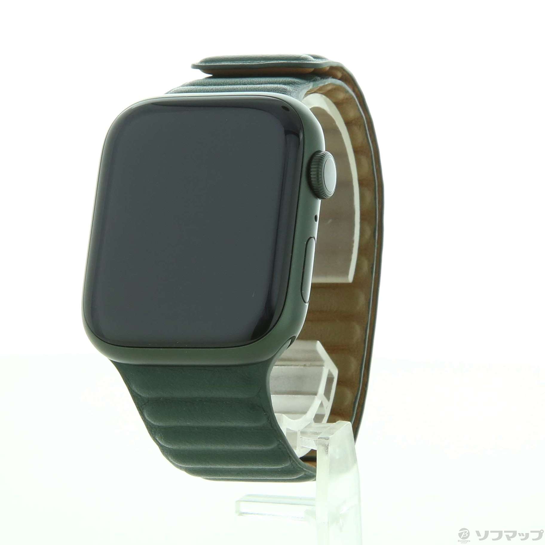 Apple Watch Series 7 GPS 45mm グリーンアルミニウムケース セコイアグリーンレザーリンク ◇03/04(金)値下げ！