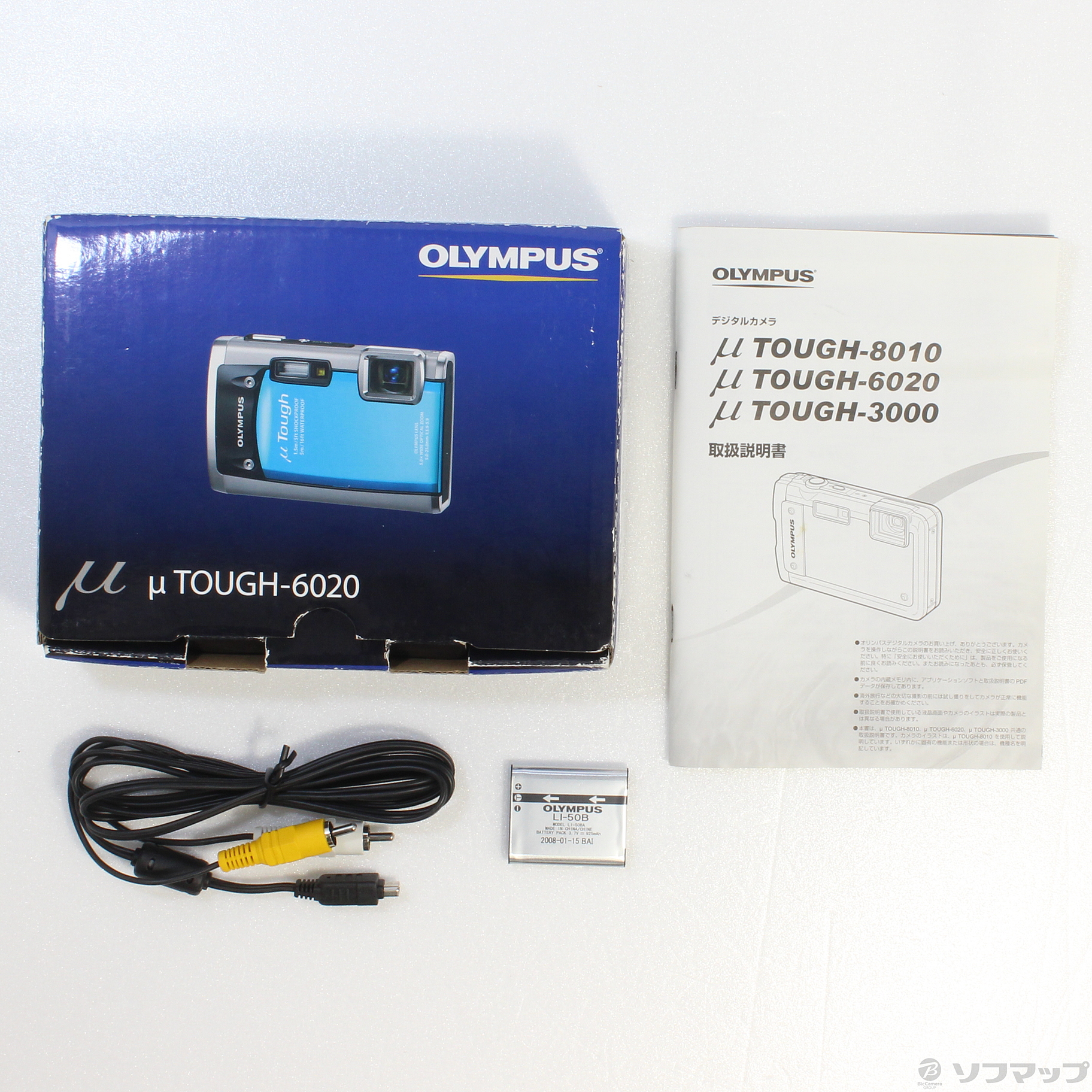 中古】μTOUGH-6020 BLU (1400万画素／5倍ズーム／SDHC／防水／ブルー