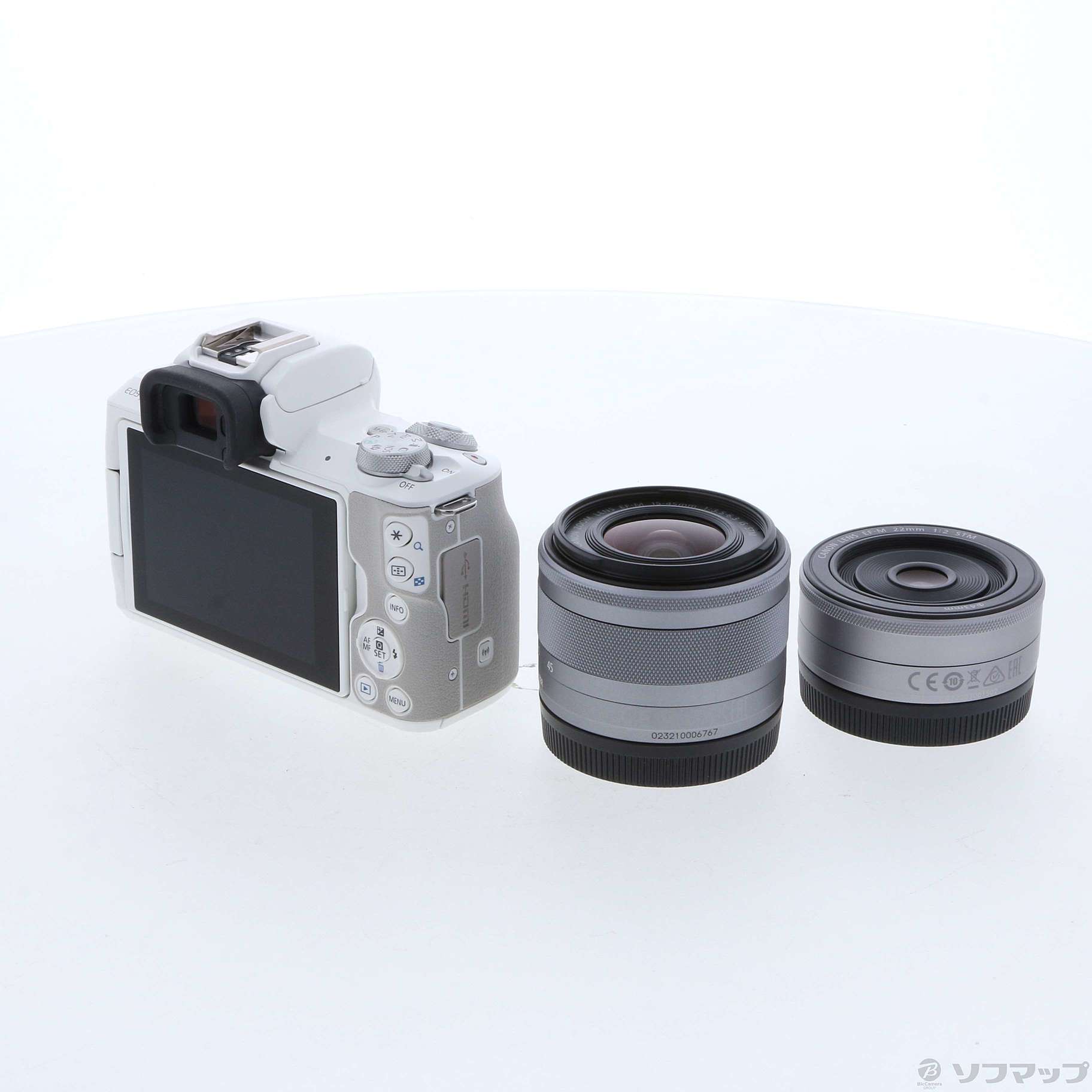 中古】EOS Kiss M2 ダブルレンズキット ホワイト ◇07/09(土)値下げ
