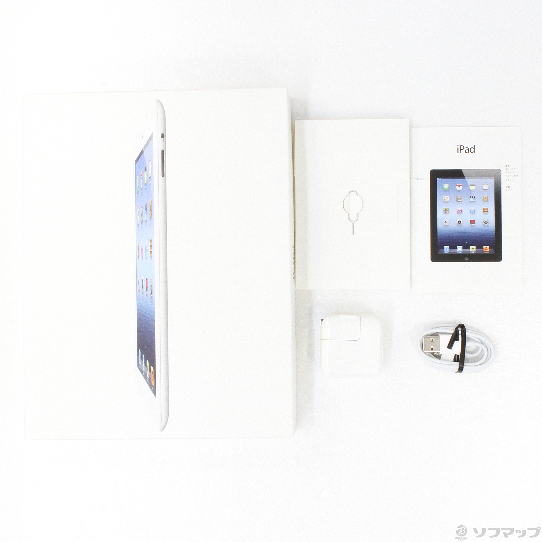 中古】iPad 第3世代 16GB ホワイト MD369J／A SoftBank [2133038531876
