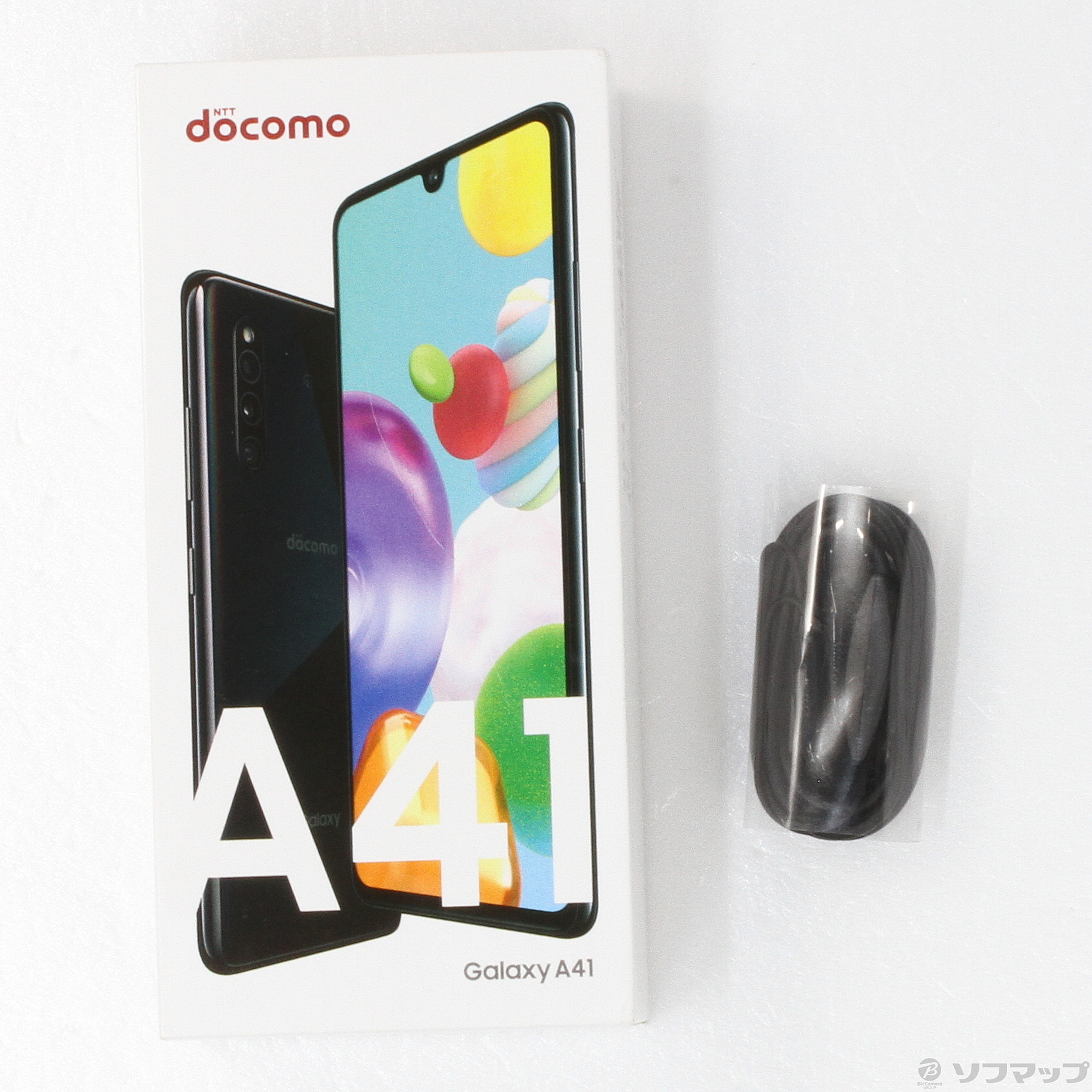 中古】GALAXY A41 64GB ブラック SC-41A docomoロック解除SIMフリー