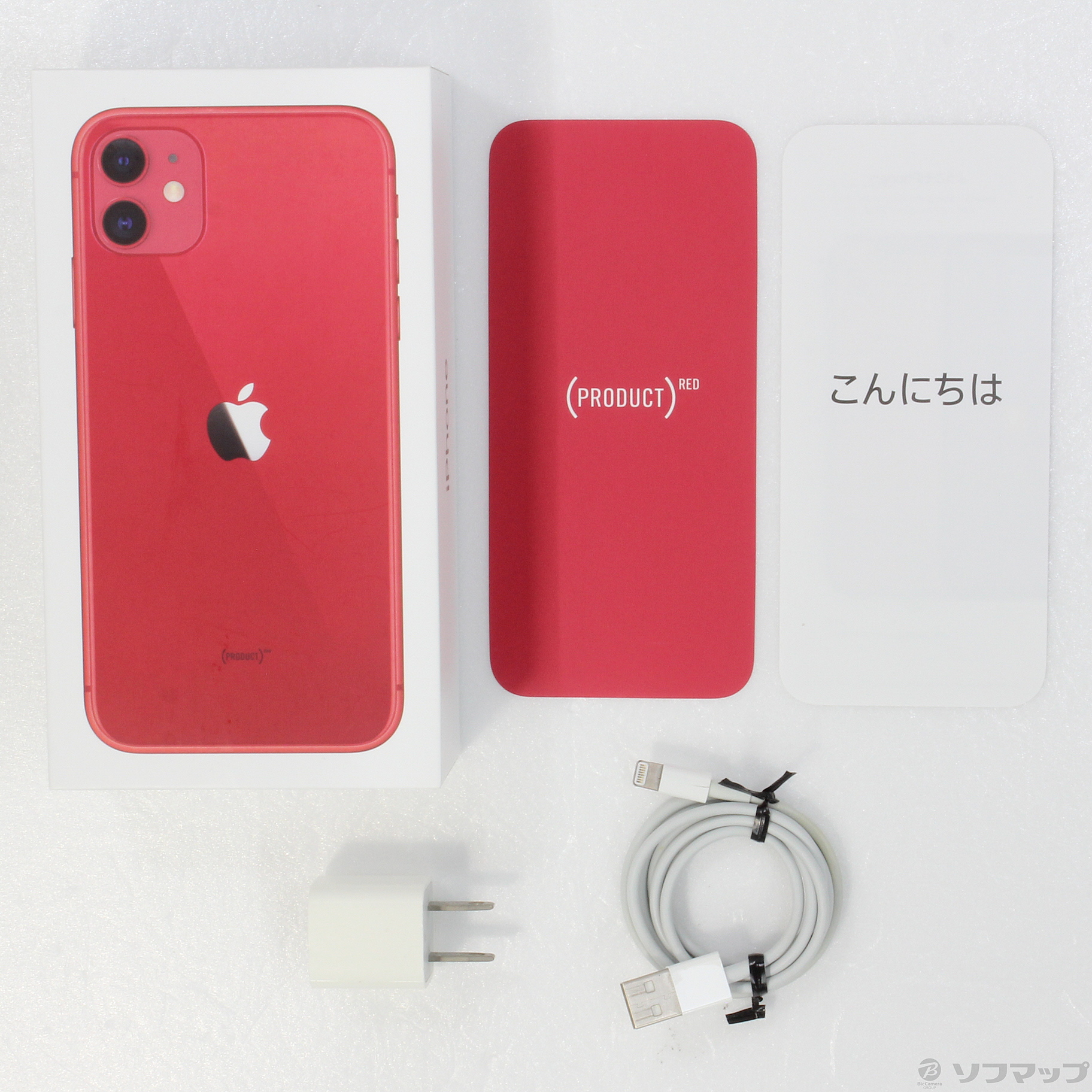 中古】セール対象品 iPhone11 64GB プロダクトレッド MWLV2J／A SIM