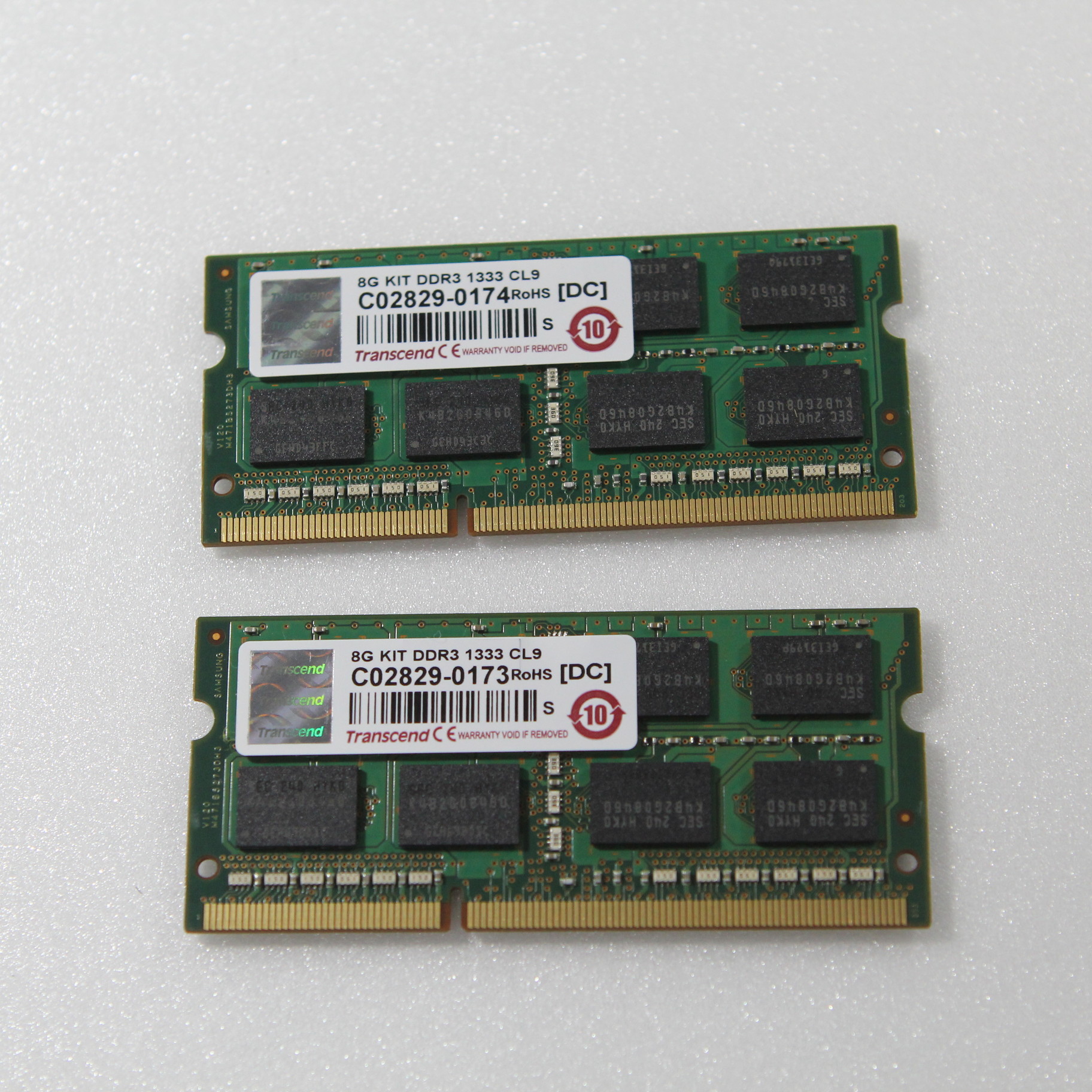 DDR3 ノートPC用メモリ8GB(4GB2枚組) - メモリー