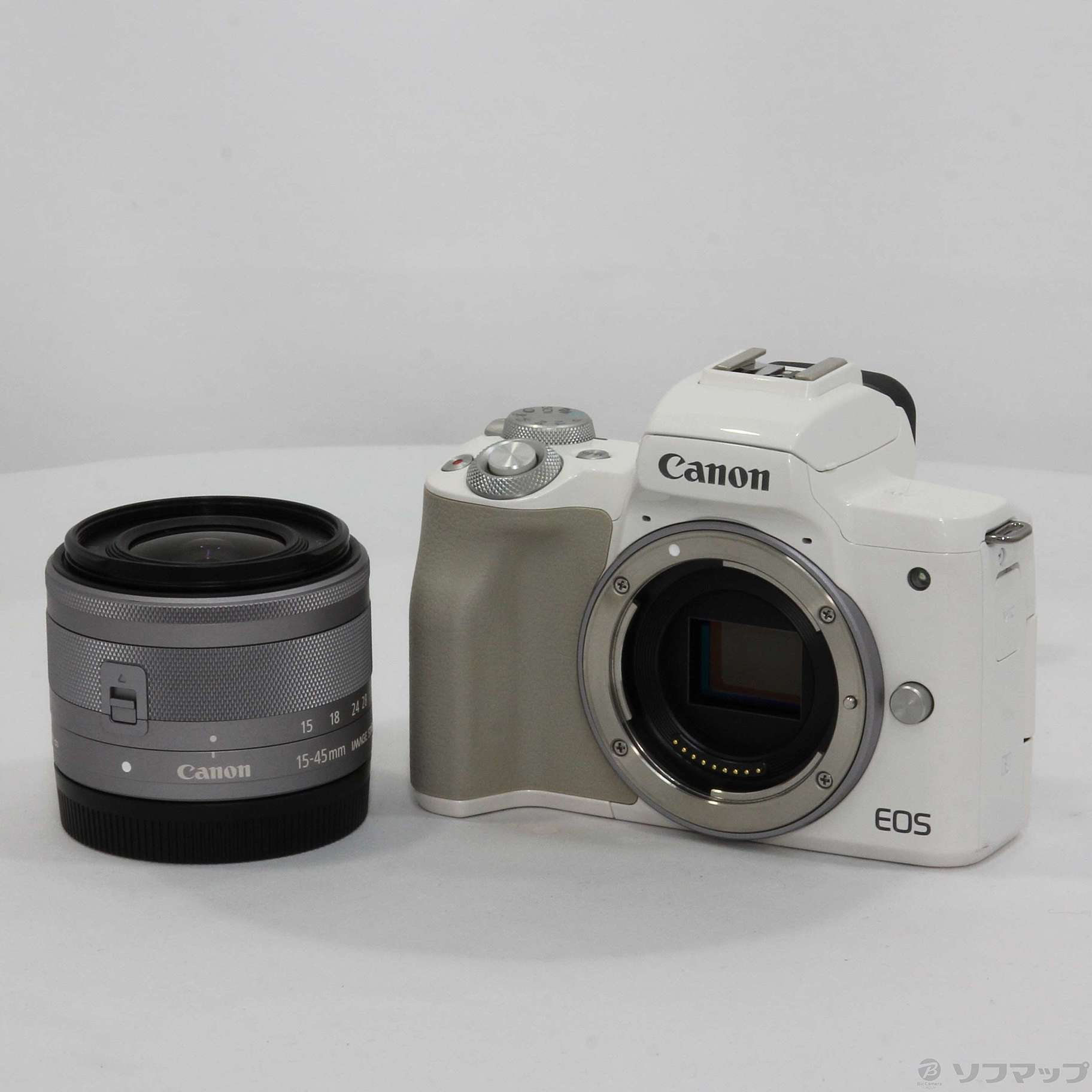 中古】EOS Kiss M ホワイト EFM1545 IS STM レンズキット