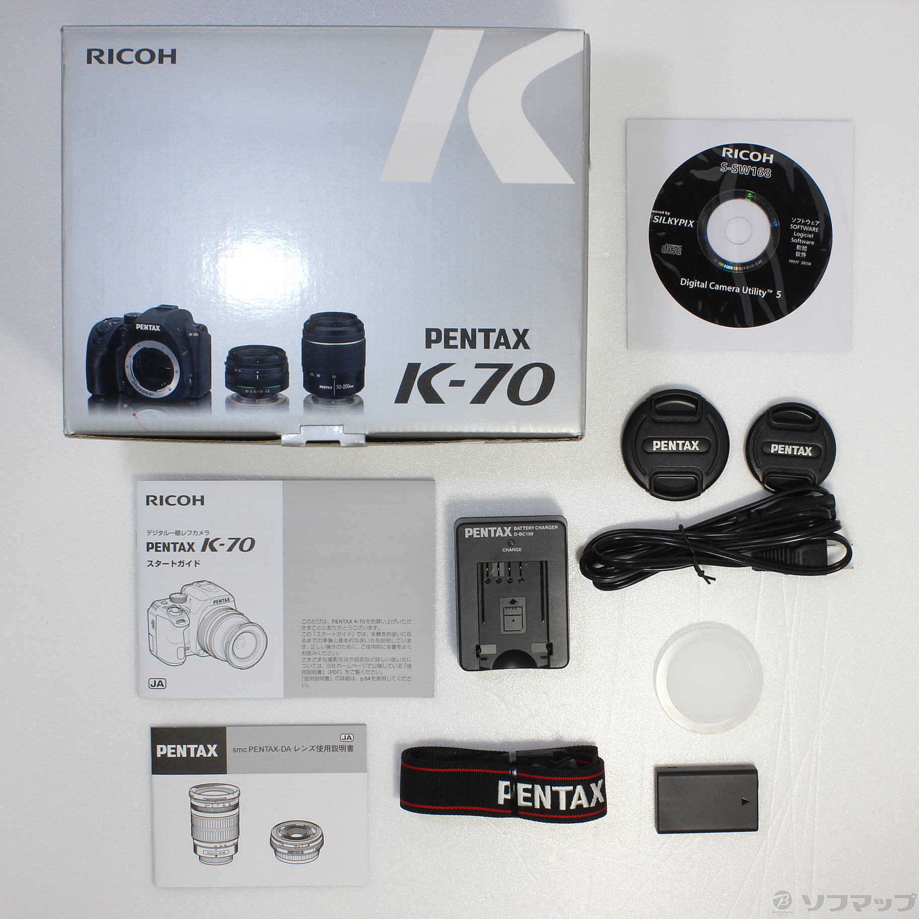 中古】PENTAX K-70 ブラック ダブルズームレンズキット [2133038993810