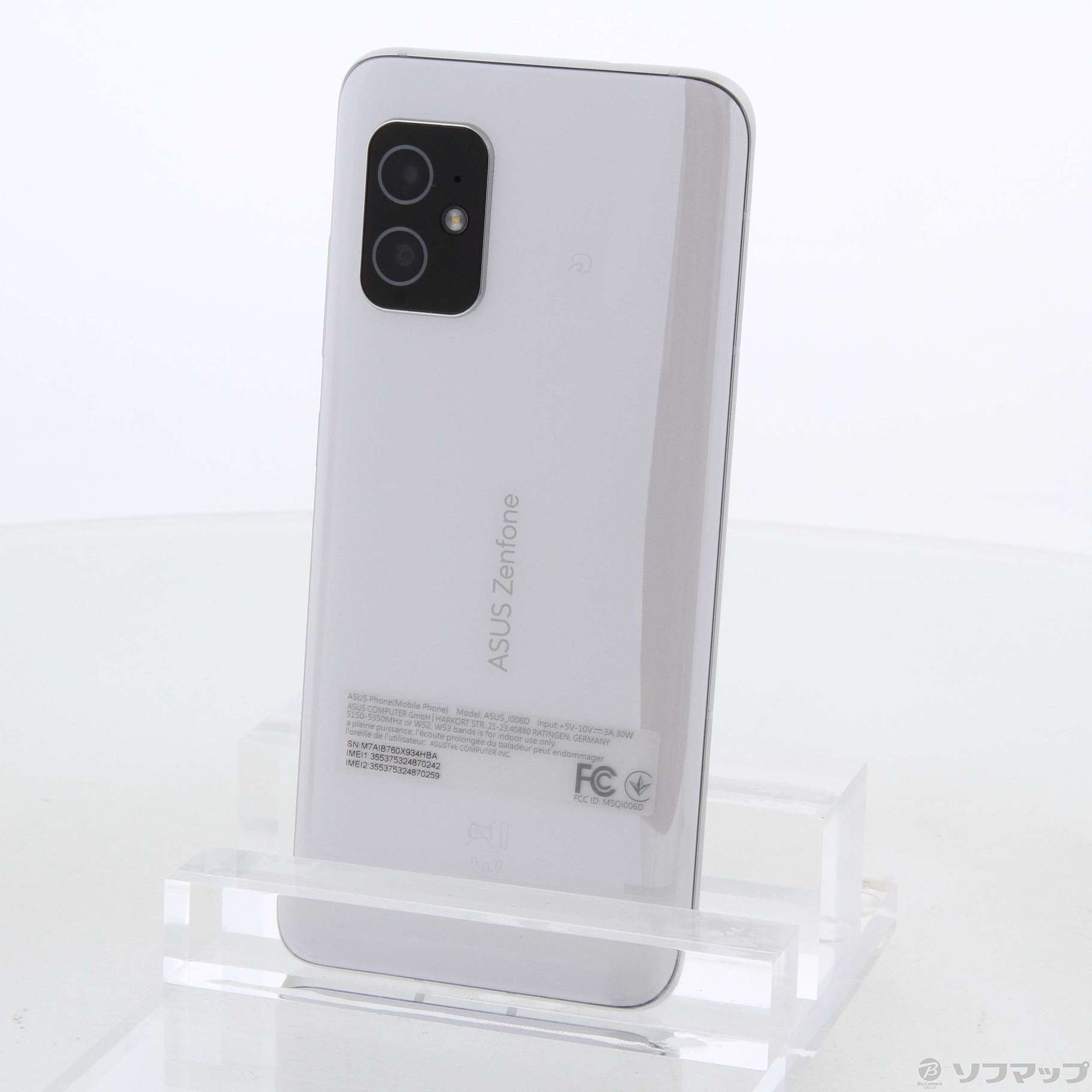 中古 Zenfone 8 128gb ムーンライトホワイト Zs590ks Wh128s8 Simフリー 05 22 日 値下げ リコレ ソフマップの中古通販サイト