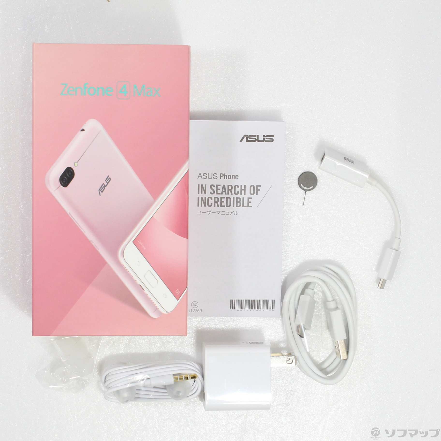 中古】ZenFone 4 Max 32GB ローズピンク ZC520KL-PK32S3 SIMフリー