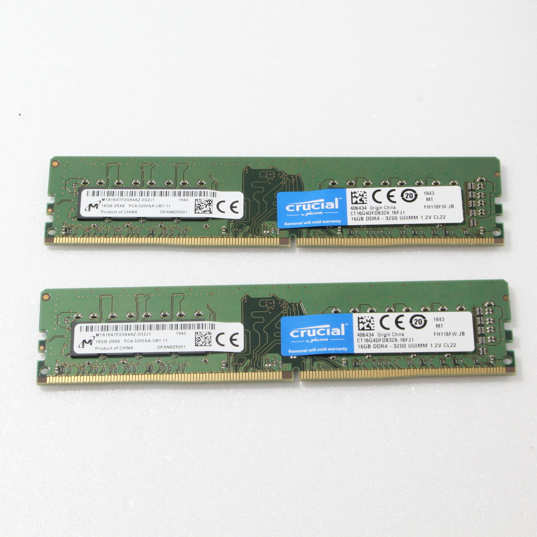 中古】288P DDR4 PC4-25600 DDR4-3200 32GB 16GB×2枚組 [2133039144143 ...