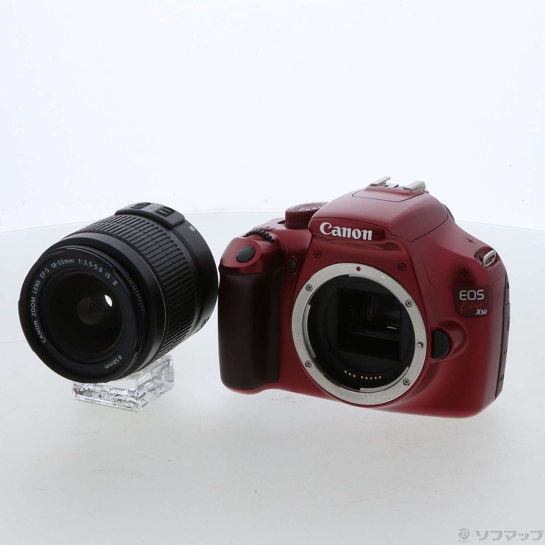 商品コンディション【美品】Canon EOS Kiss x50 レッド 18-55 レンズセット
