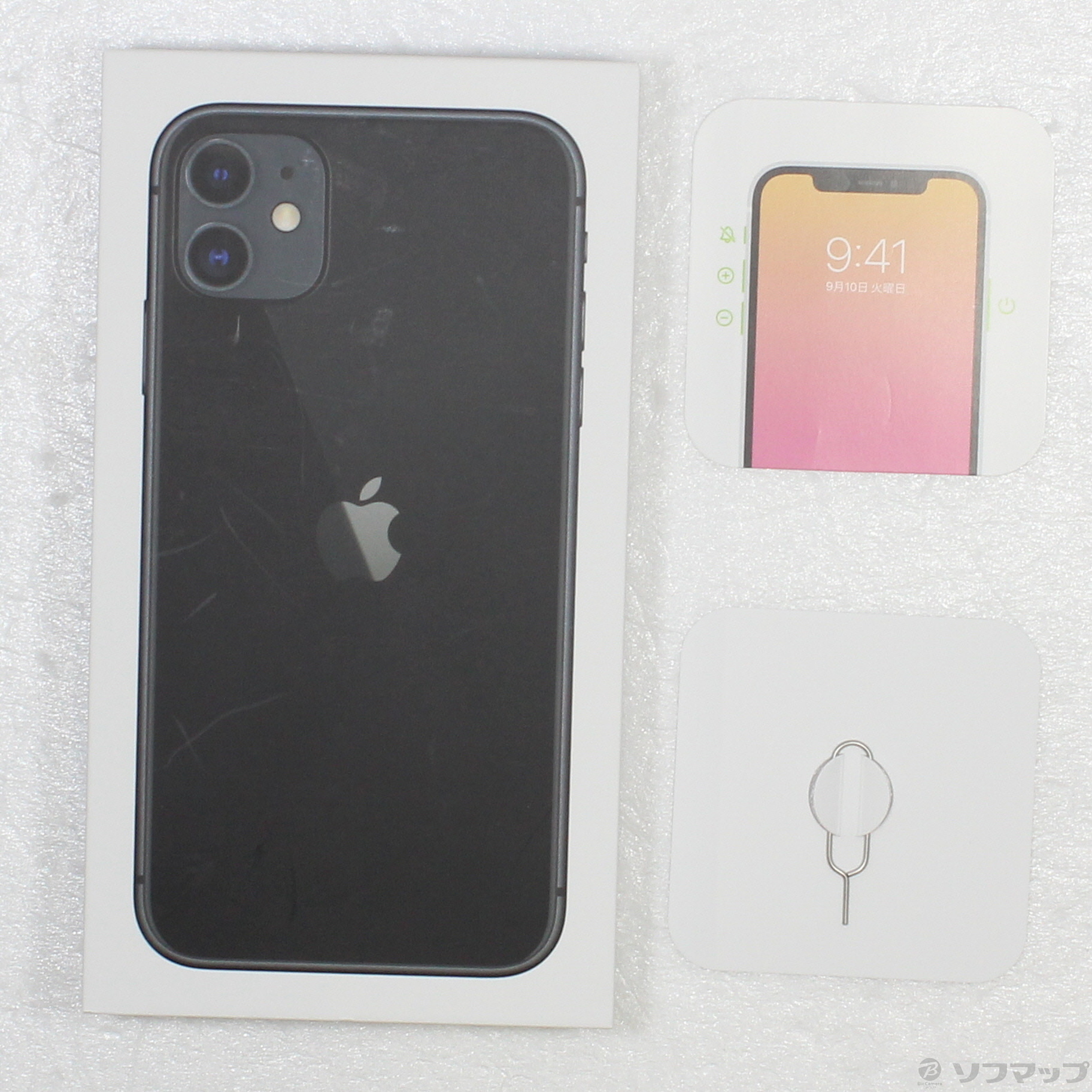 中古】iPhone11 128GB ブラック MHDH3J／A SIMフリー [2133039249145