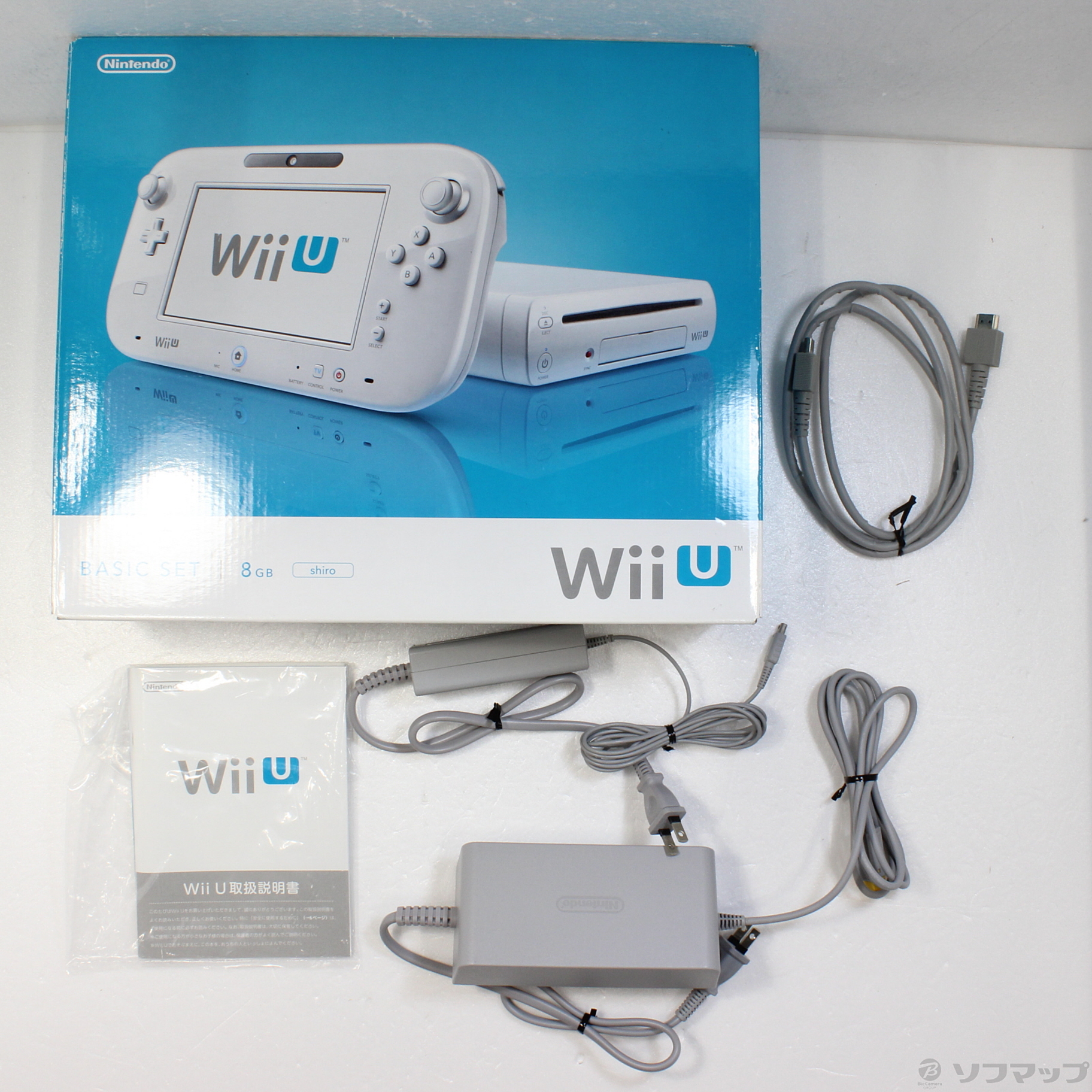 売り出し最安価格 動作品 WiiU 8GB 本体 ベーシックセット 箱付 