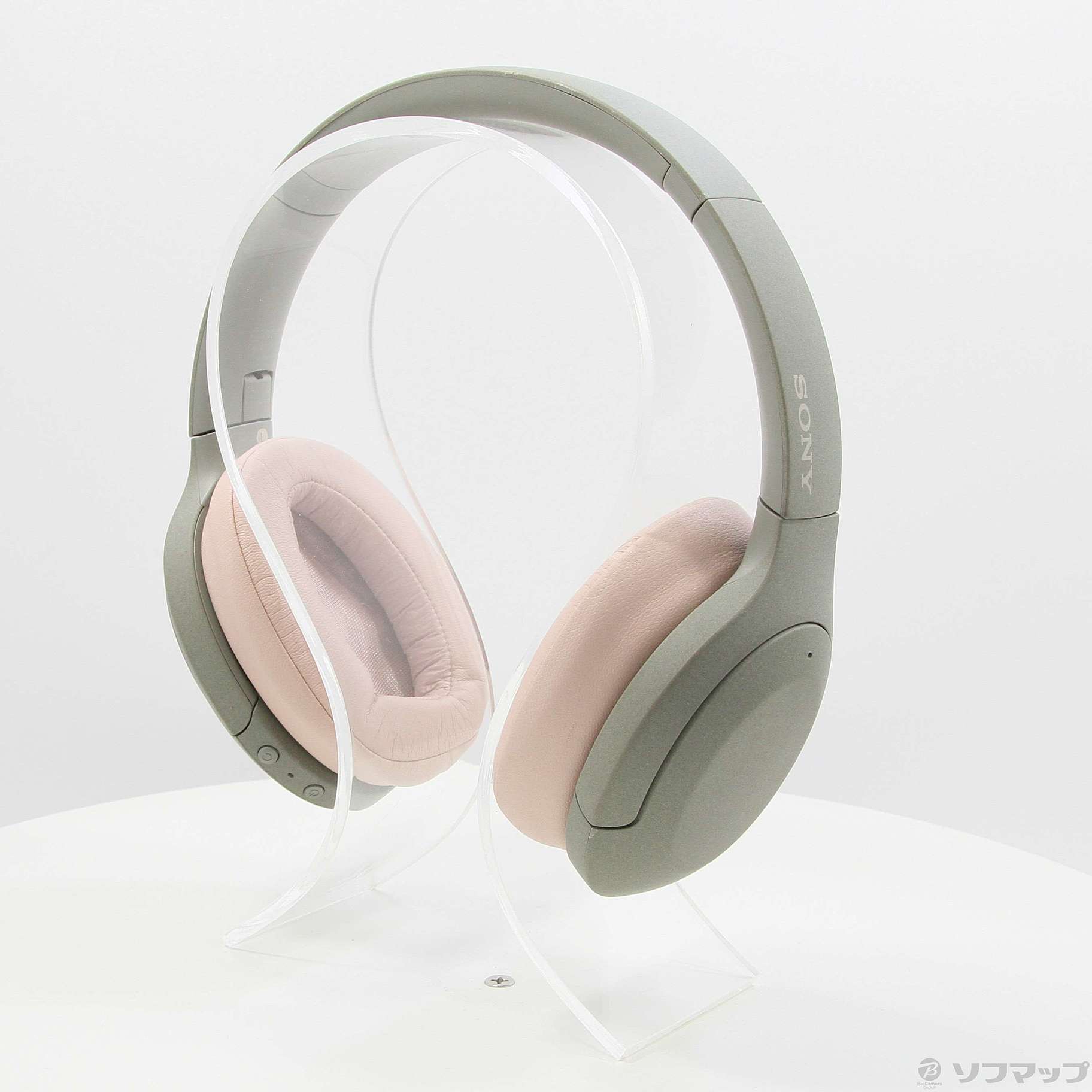 中古】h.ear on 3 Wireless NC WH-H910N (G) アッシュグリーン