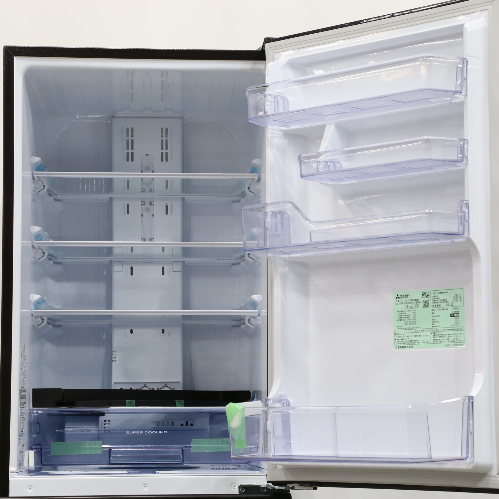 中古】〔展示品〕 冷蔵庫 CXシリーズ グロッシーブラウン MR-CX30BKG