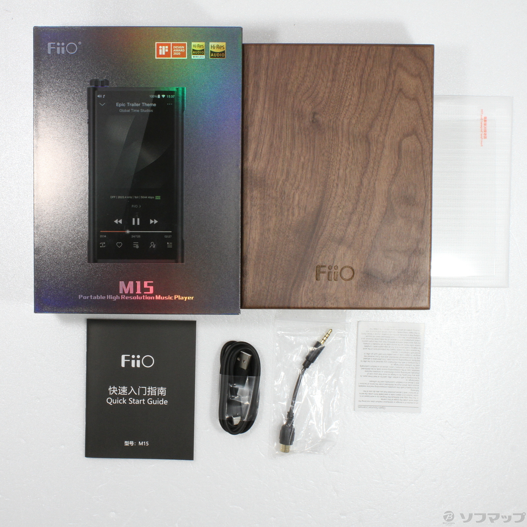 中古】M15 メモリ64GB+microSD ブラック FIO-M15-B [2133039487998