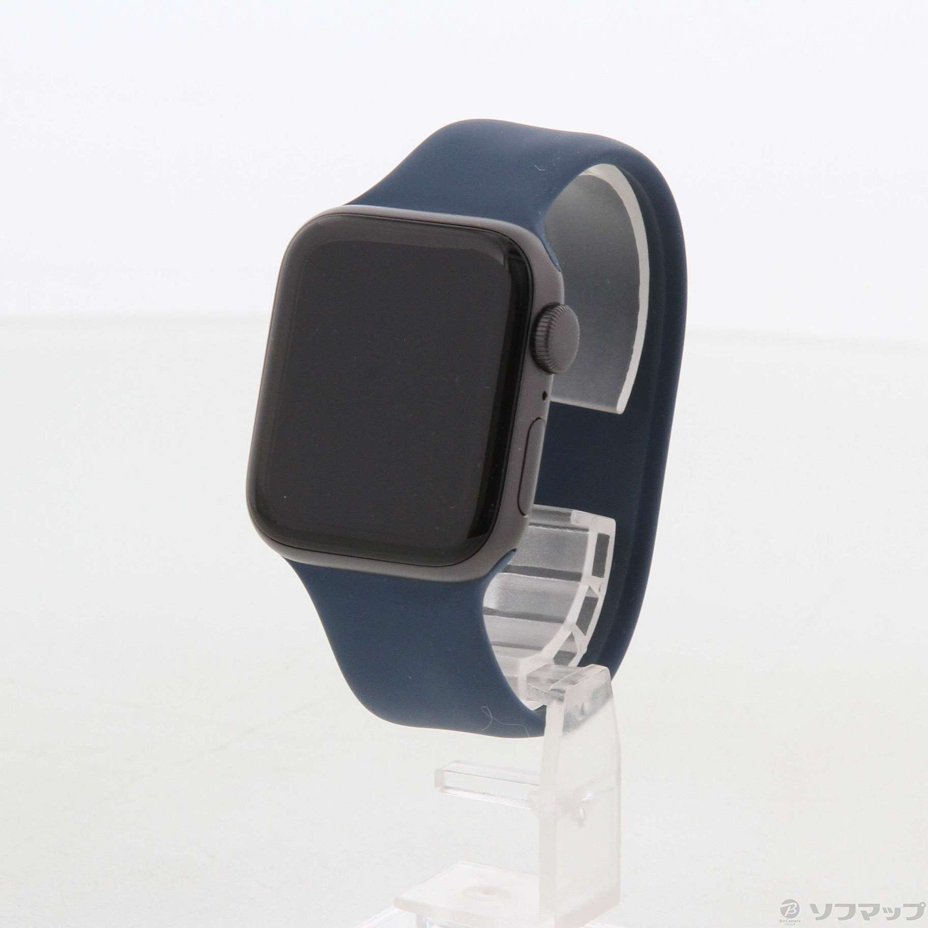 Apple Watch SE GPS 40mm スペースグレイアルミニウムケース 41mmケース用アビスブルーソロループ