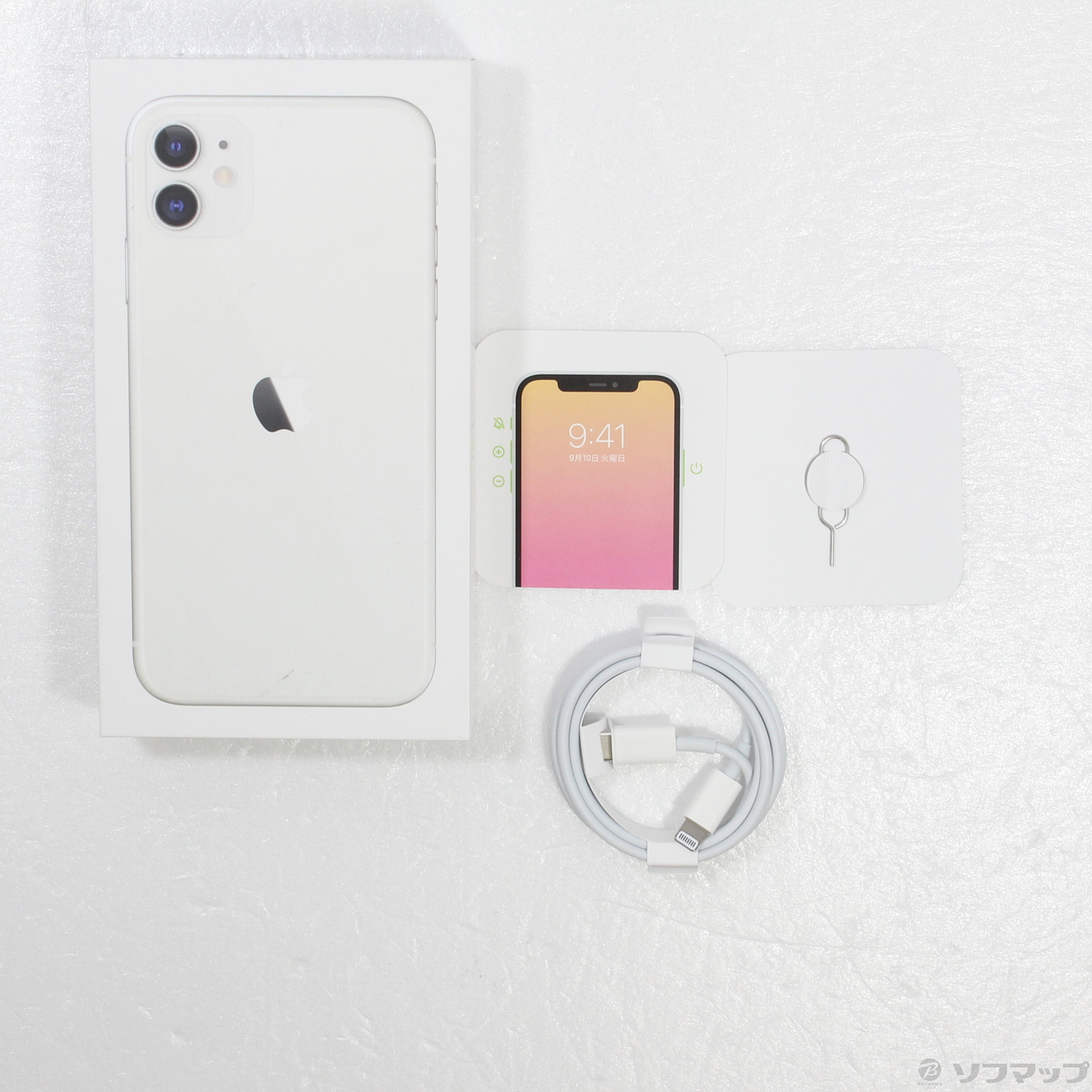 中古】iPhone11 64GB ホワイト MHDC3J／A SIMフリー [2133039558148