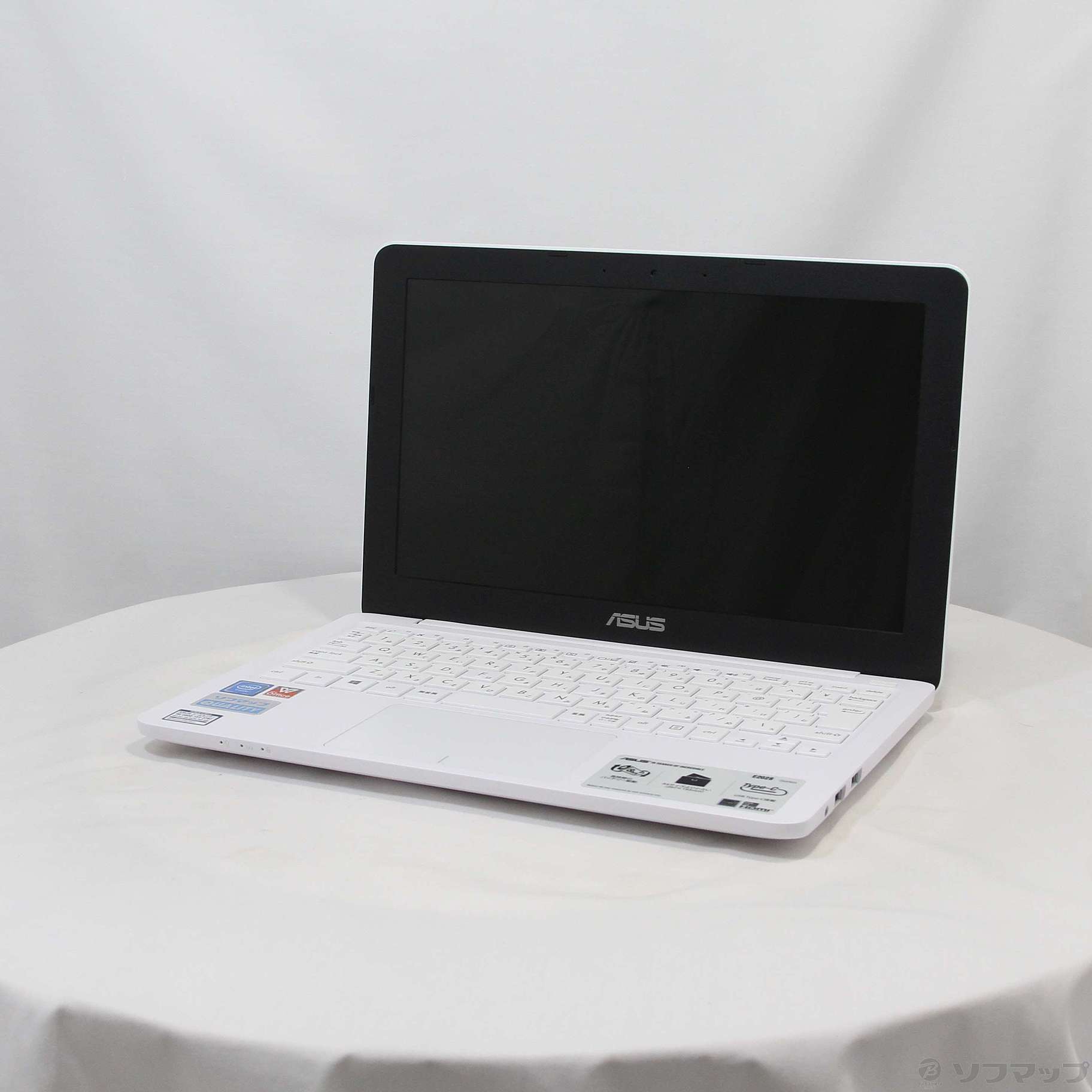 【中古】EeeBook E202SA E202SA-FD0016W ホワイト 〔Windows 10〕 [2133039829026] - リ ...