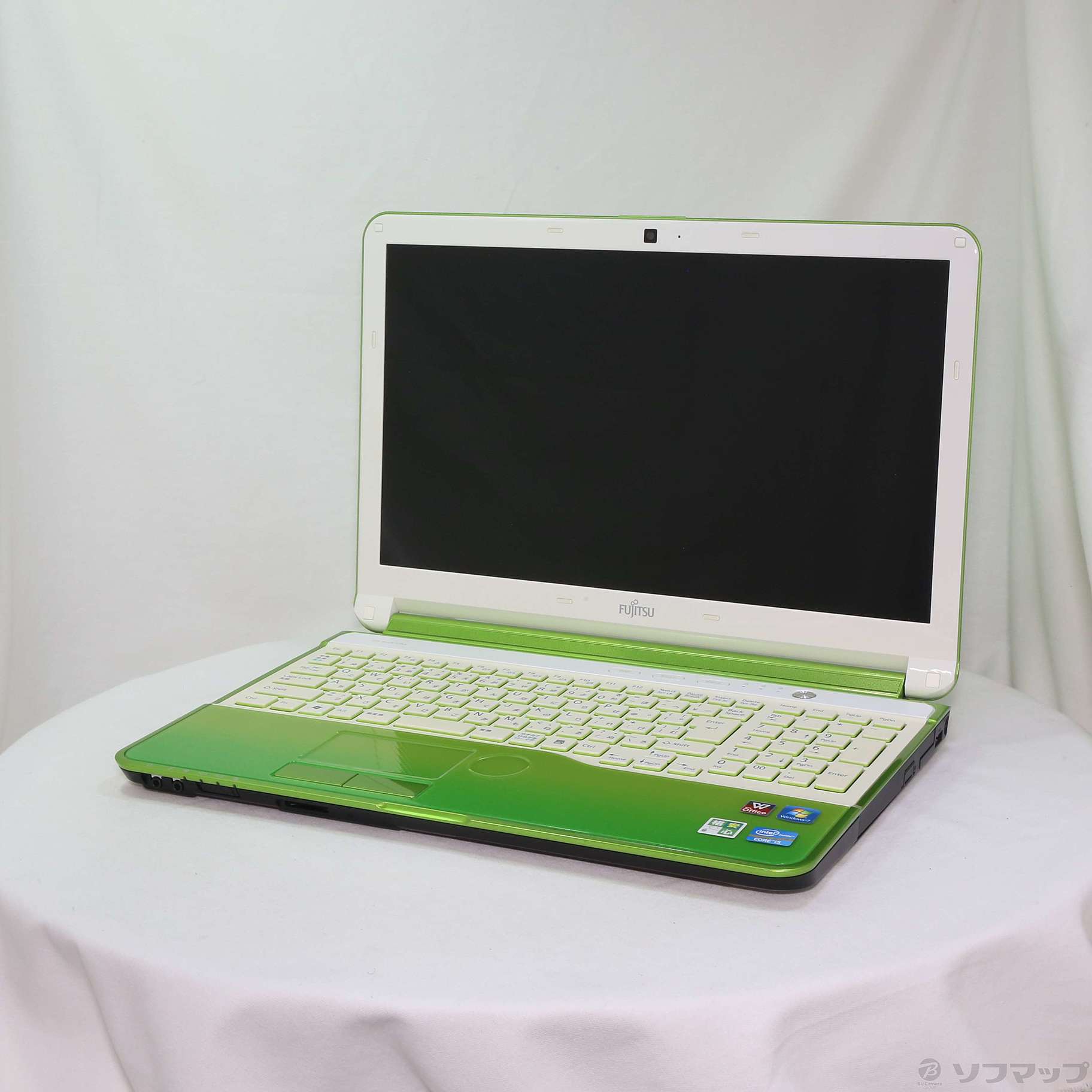 中古】格安安心パソコン LIFEBOOK AH54／H FMVA54HG ライムグリーン