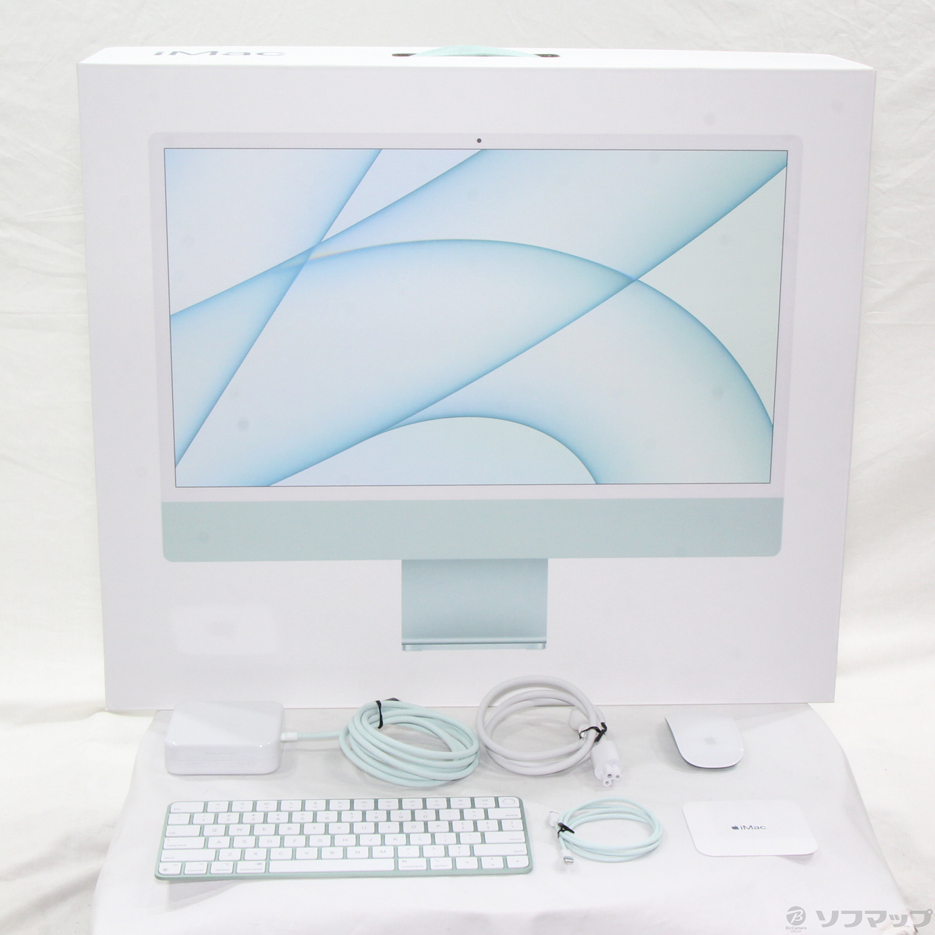 iMac VESAマウント 24-inch Mid 2021 MGPJ3J／A Apple M1 8コアCPU_8コアGPU 16GB SSD1TB  グリーン 〔12.3 Monterey〕