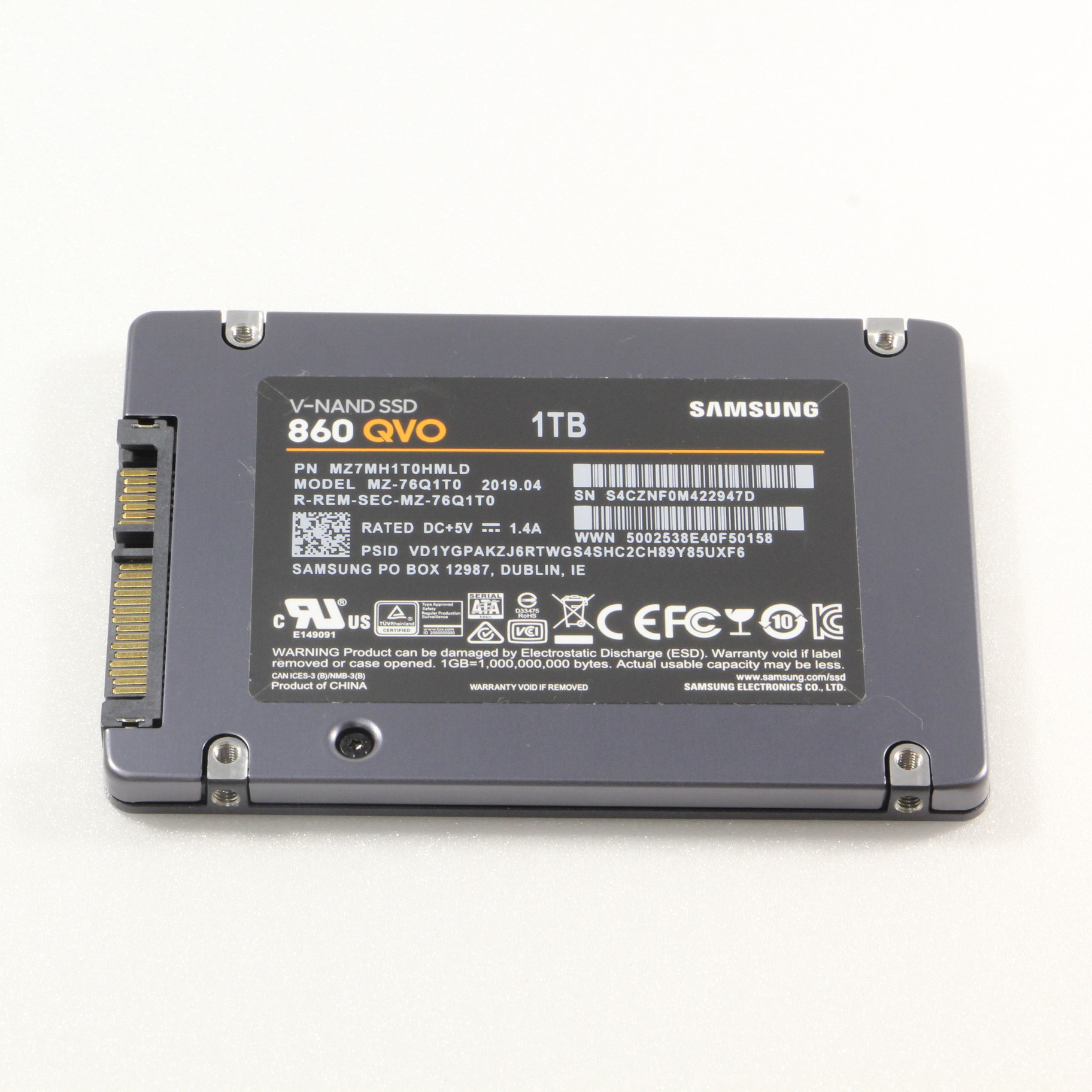 中古】SSD 860 QVO MZ-76Q1T0B／IT [2133040004429] - リコレ