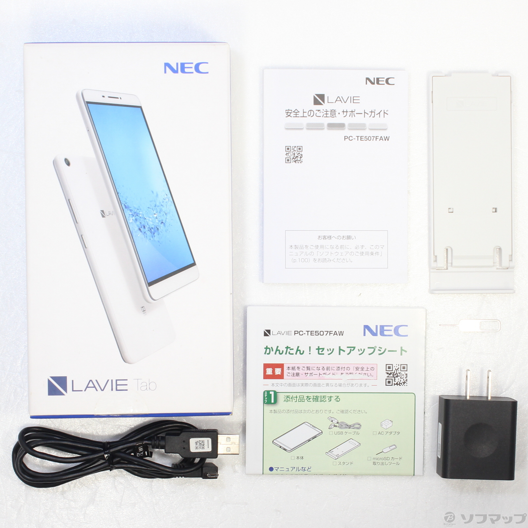 中古】LaVie Tab E TE507／FAW 16GB ホワイト PC-TE507FAW Wi-Fi ...