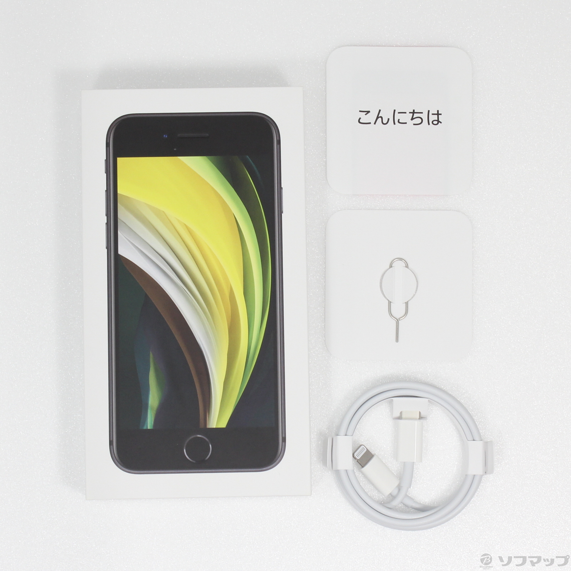 中古】iPhone SE 第2世代 256GB ブラック MHGW3J／A SIMフリー ◇07/08