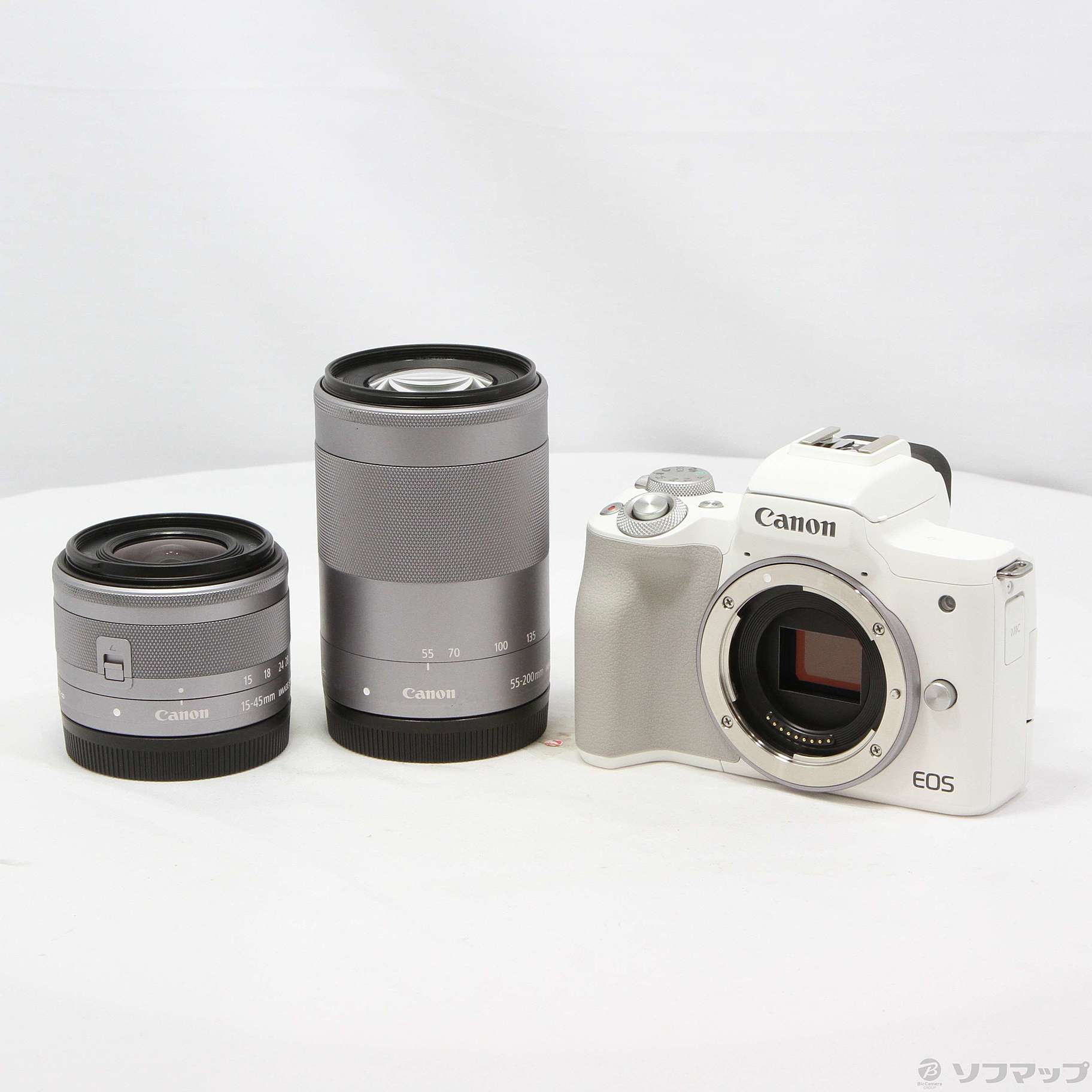 値下げ】Canon EOS Kiss M2 ダブルズームキット ホワイト-