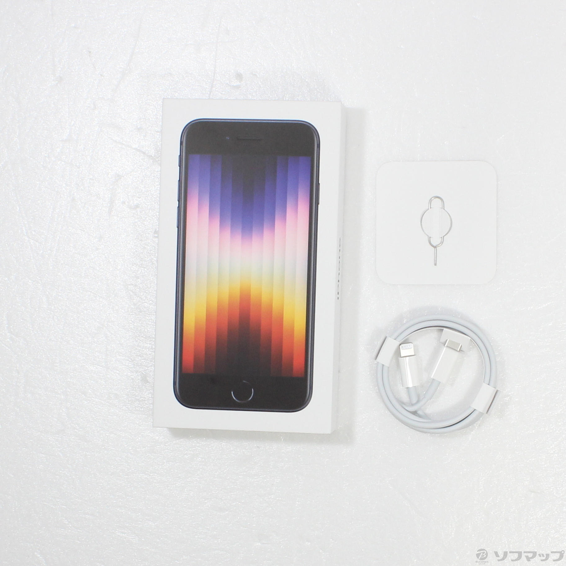 中古】iPhone SE 第3世代 64GB ミッドナイト MMYC3J／A SIMフリー