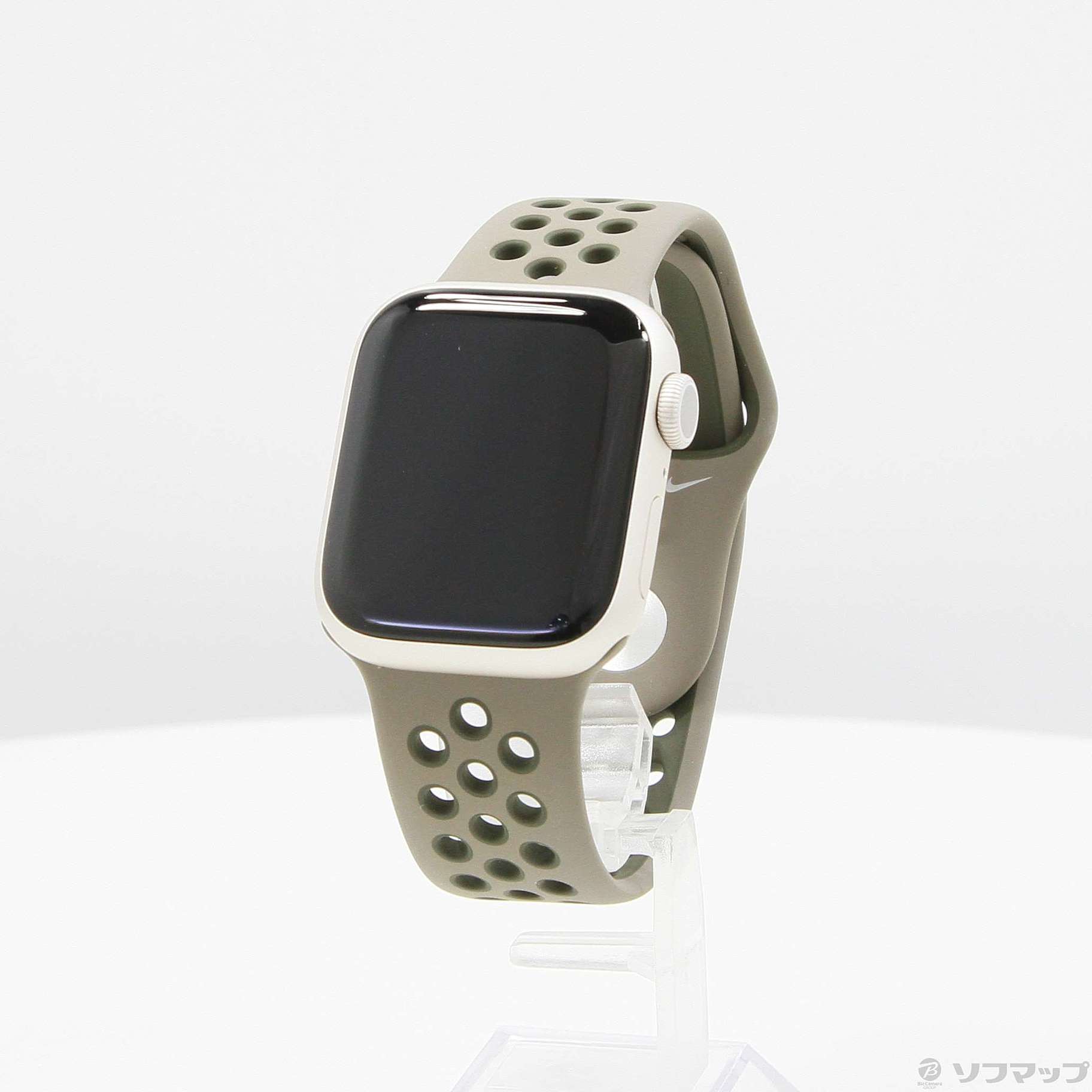 Apple Watch Series 7 GPS 41mm スターライトアルミニウムケース オリーブグレー／カーゴカーキNikeスポーツバンド