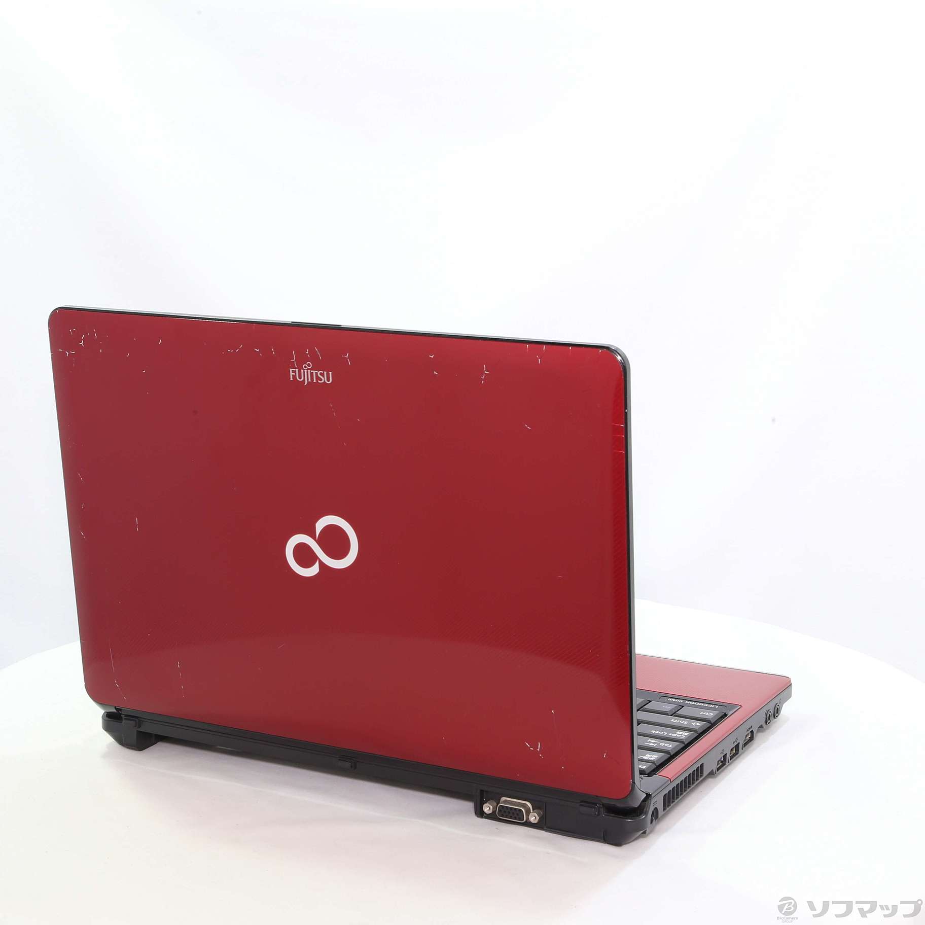 日本製 レッド 赤 ノートパソコン 中古動作良品 13型 富士通 SH56/D 第