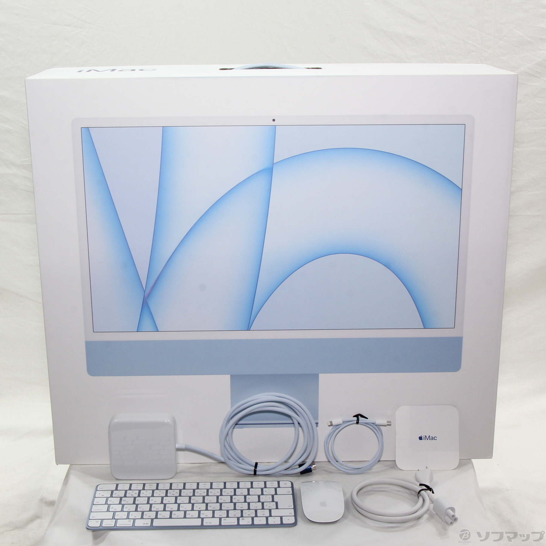 iMac 24-inch Mid 2021 MJV93J／A Apple M1 8コアCPU_7コアGPU 8GB SSD256GB ブルー  〔12.4 Monterey〕