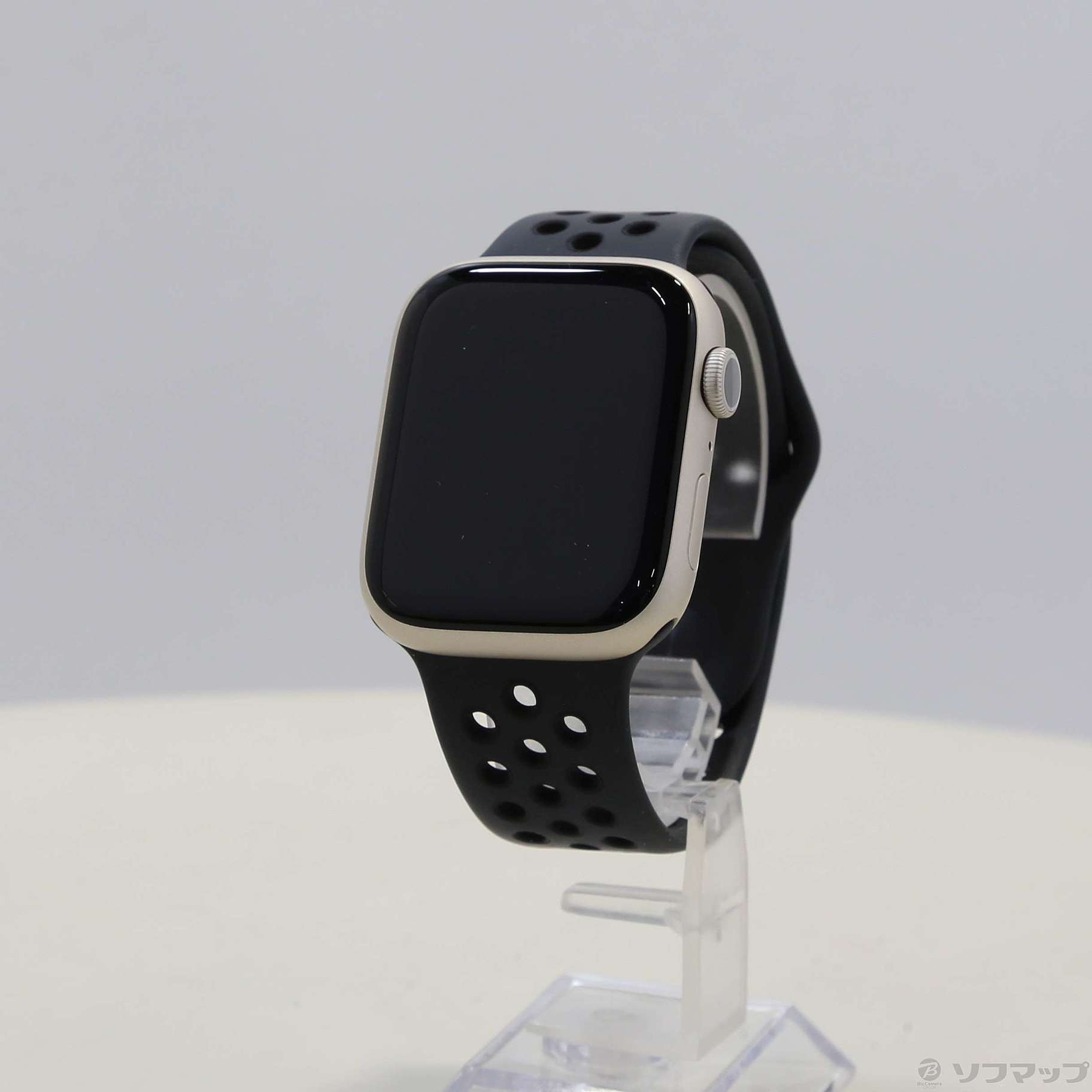 Apple Watch Series 7 Nike GPS 45mm スターライトアルミニウムケース アンスラサイト／ブラックNIKEスポーツバンド