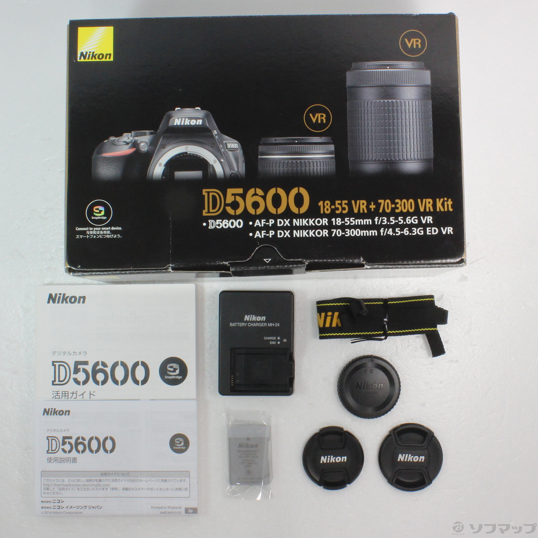 中古】NIKON D5600 ダブルズームキット ブラック [2133040327900