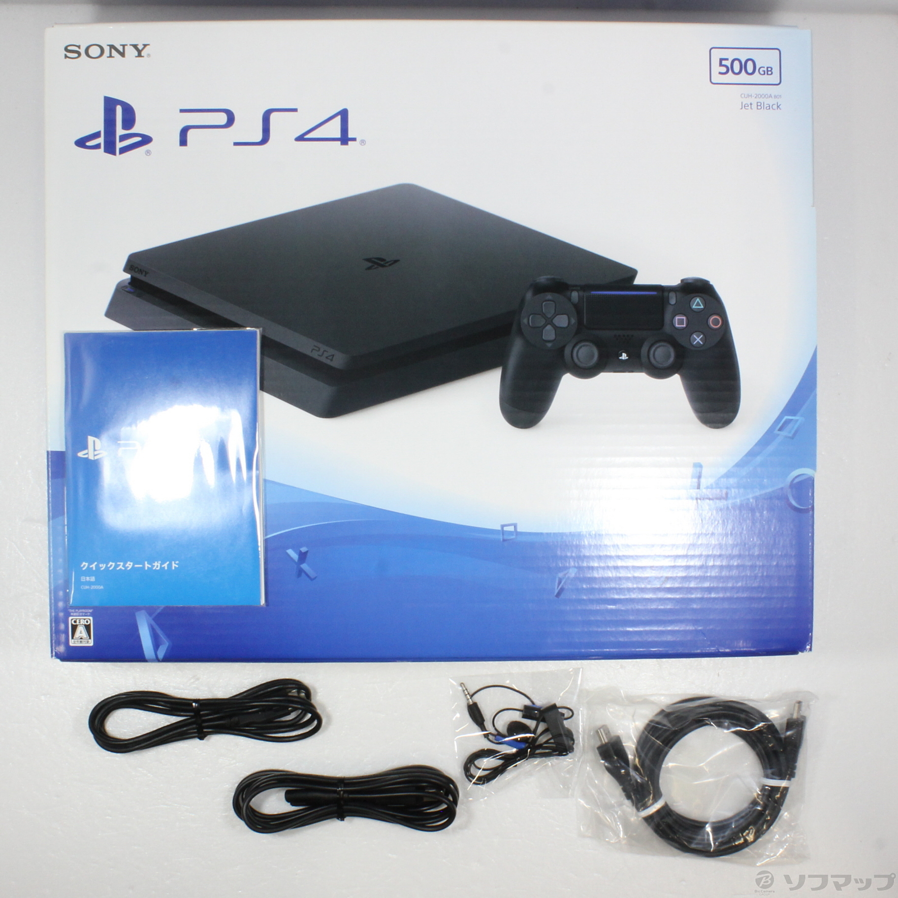 中古】PlayStation 4 ジェットブラック 500GB CUH-2000AB ...
