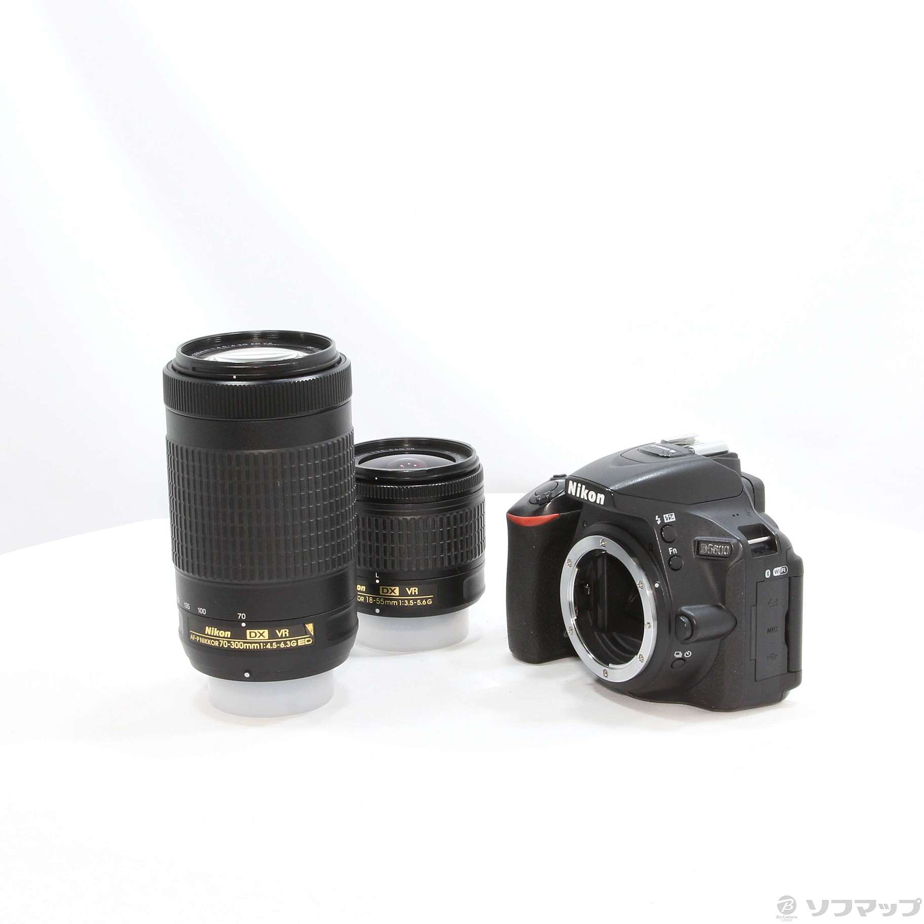 中古】NIKON D5600 ダブルズームキット ブラック [2133040465367