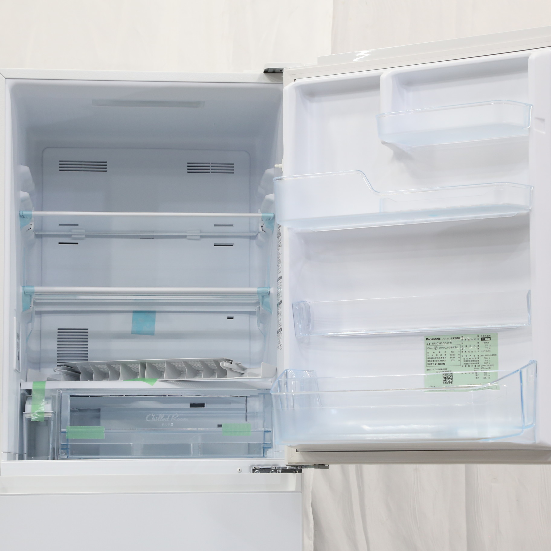 中古】〔展示品〕 冷蔵庫 GCタイプ スノーホワイト NR-C342GC-W ［3