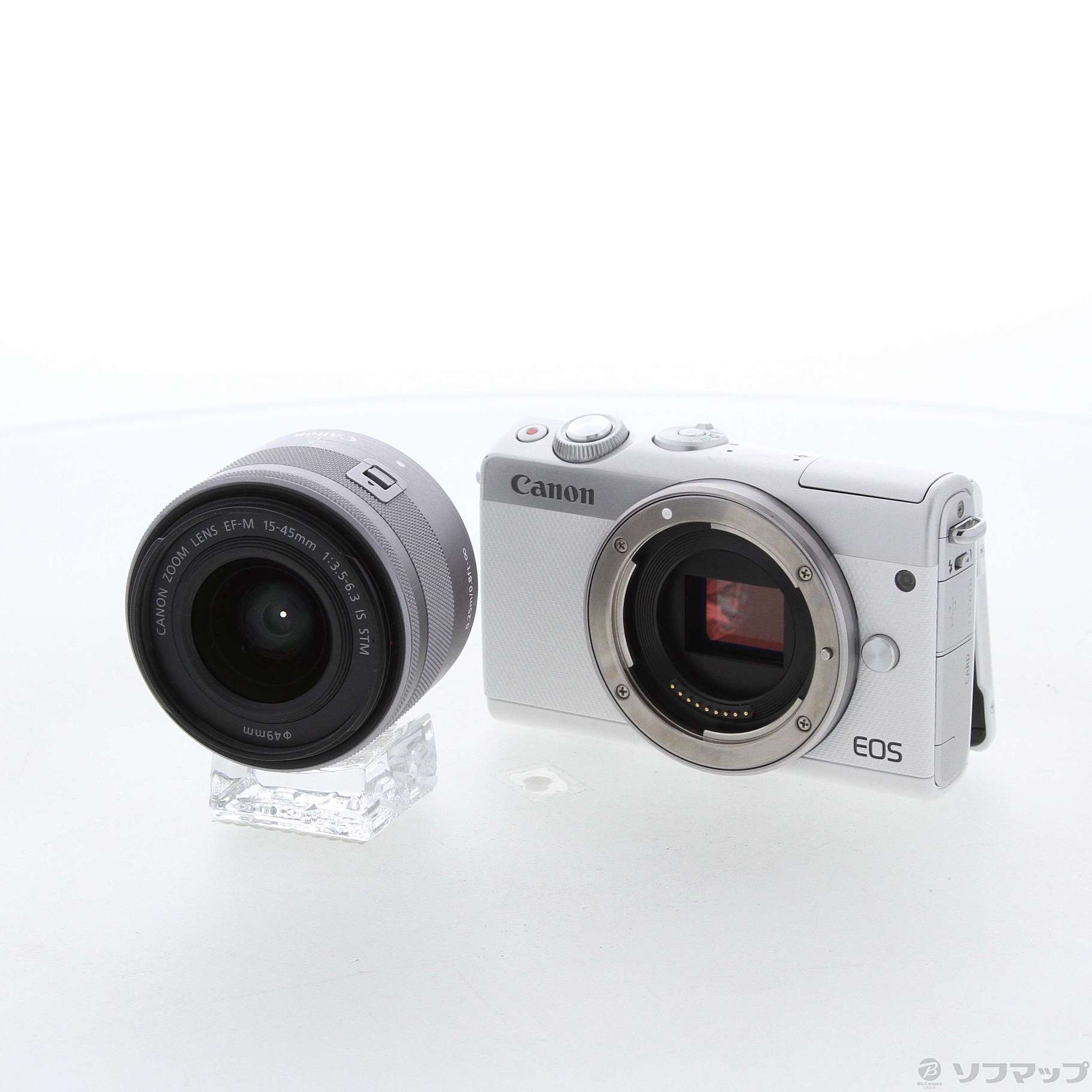 中古】EOS M100 EF-M15-45 IS STM レンズキット (ホワイト) ◇07/07(木