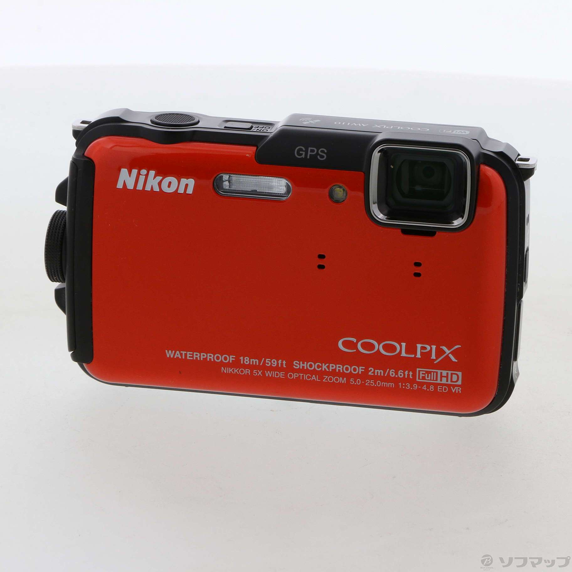 中古】COOLPIX AW110 (1605万画素／5倍／防水／サンシャインオレンジ ...