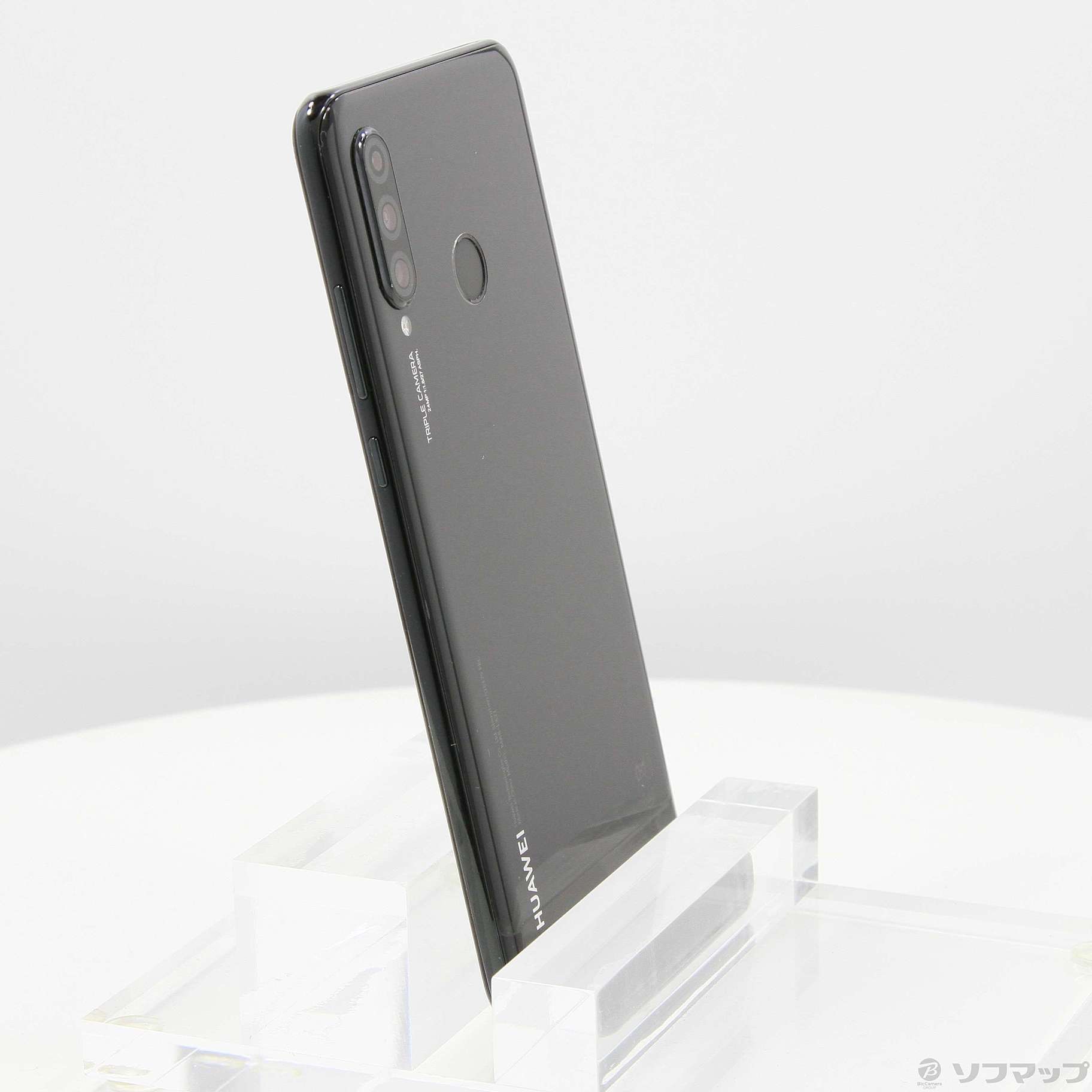 中古】HUAWEI P30 lite 64GB ミッドナイトブラック MAR-LX2J SIMフリー