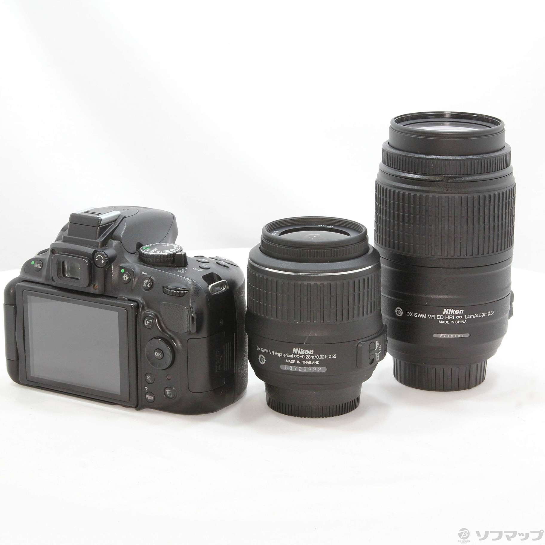 中古】NIKON D5200 ダブルズームキット ブラック (2410万画素／SDXC