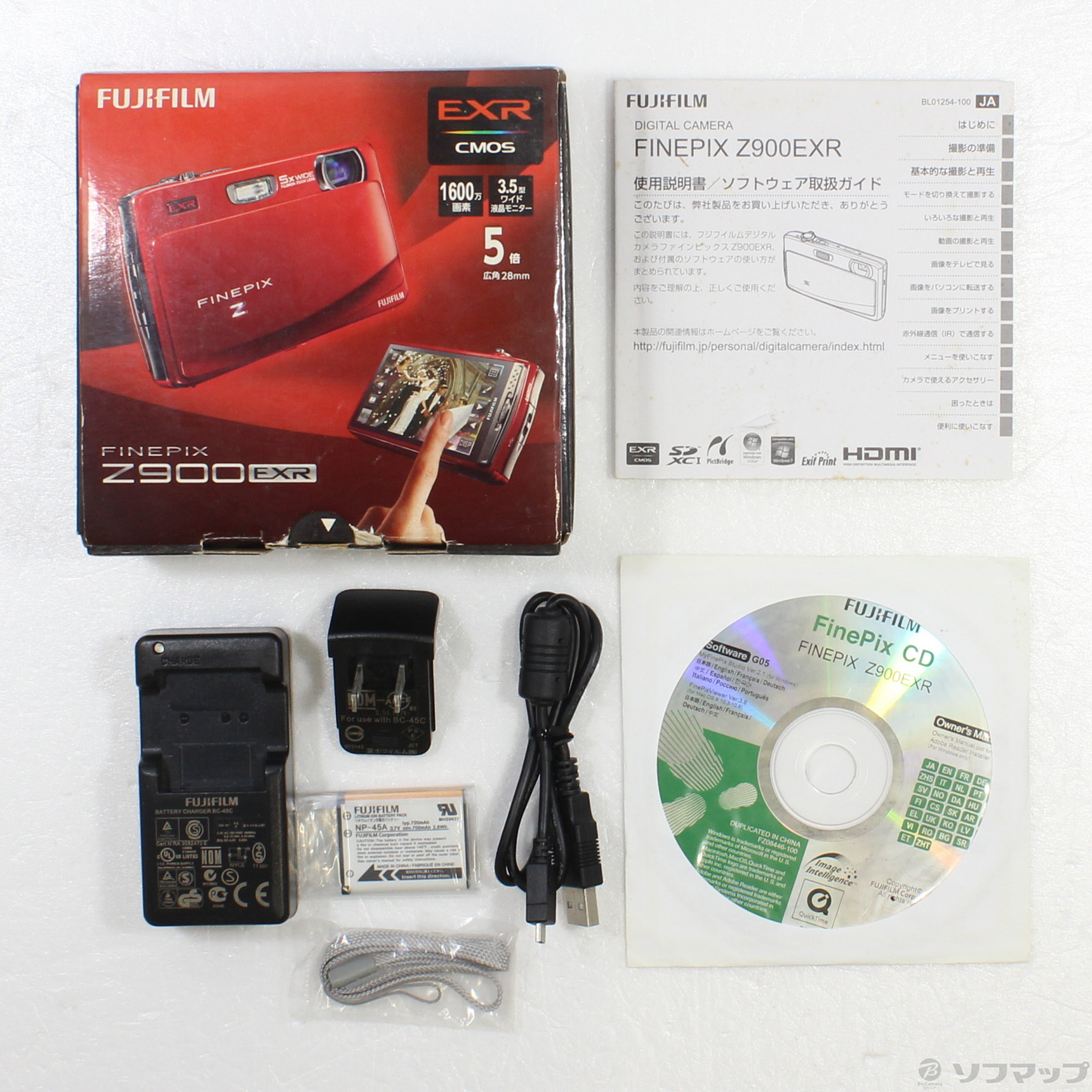 中古】FinePix Z900EXR R (1600万画素／5倍／SDHC／レッド