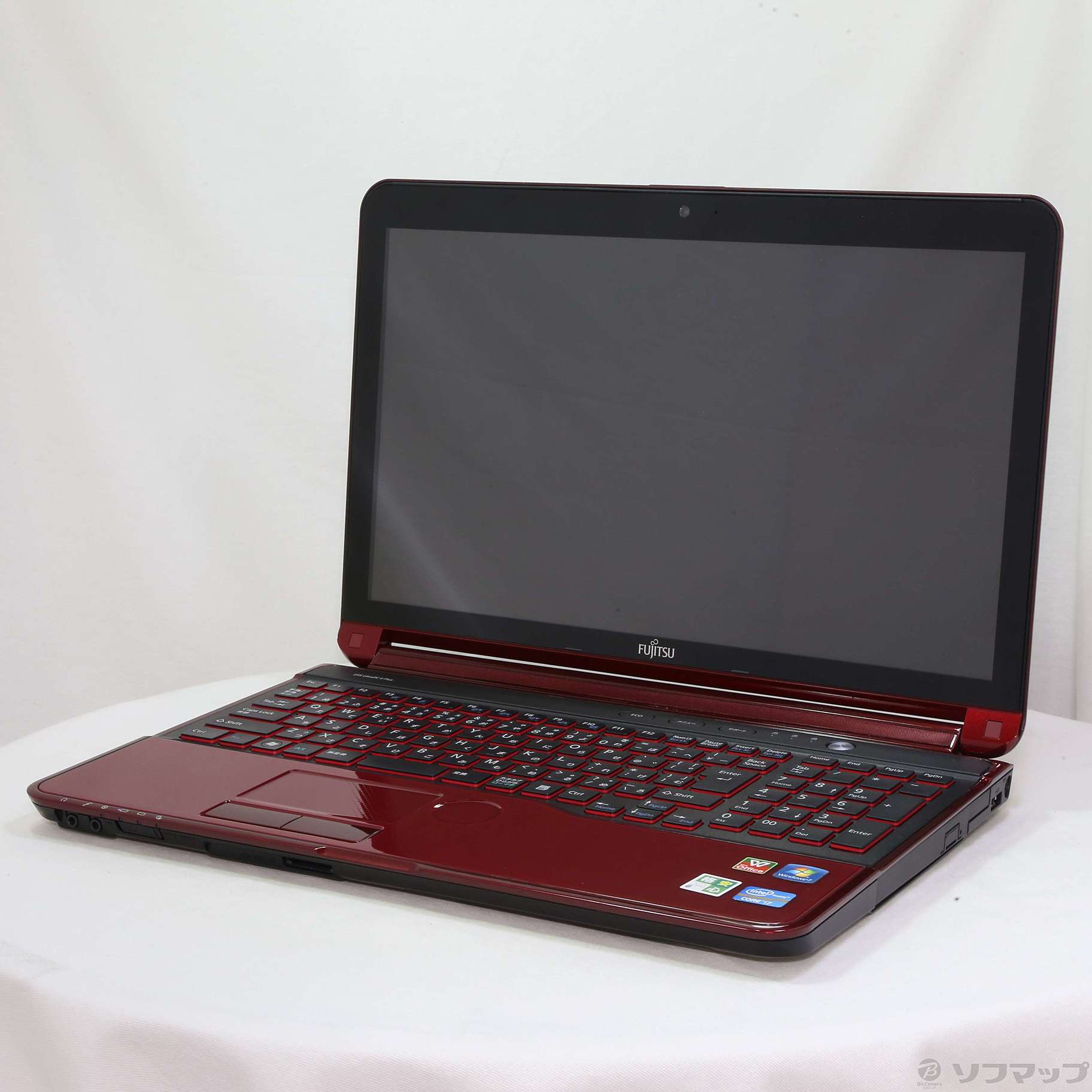 ☆すぐ使える☆希少なガーネットレッド☆超軽量☆ 富士通ノートPC